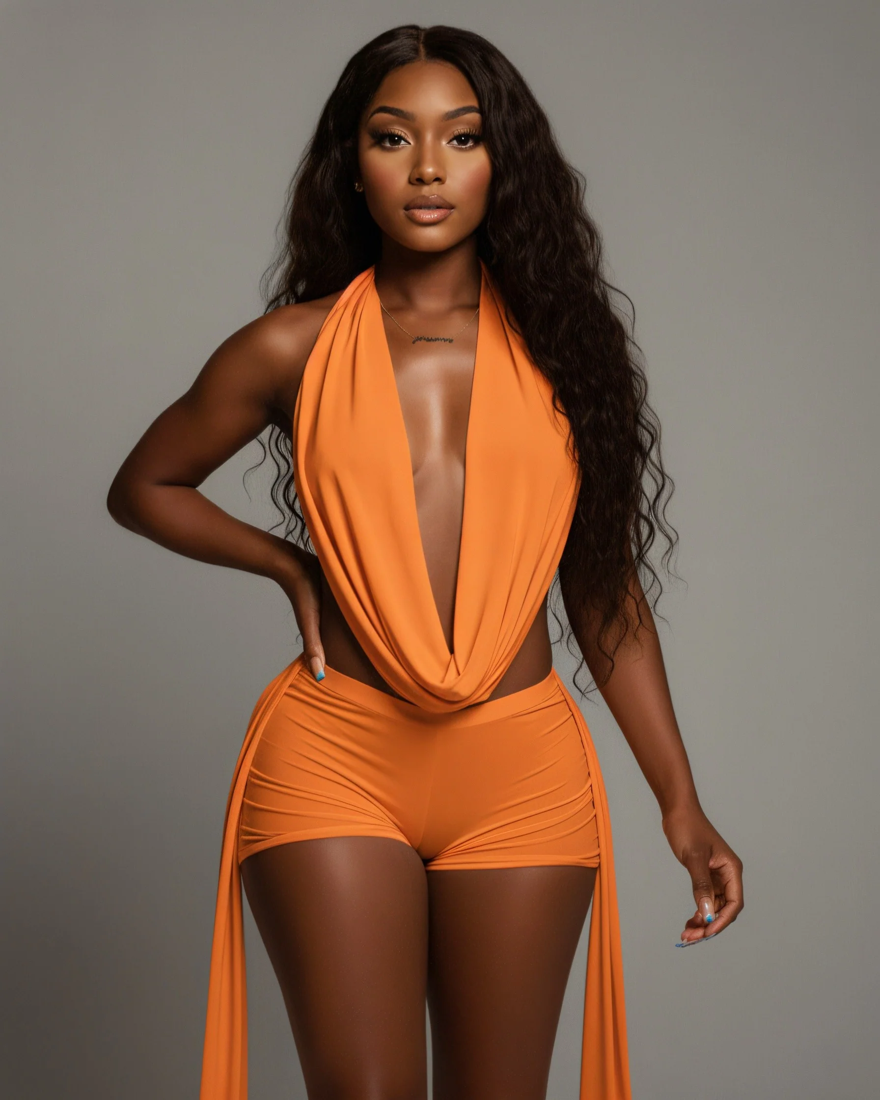 AVERILL Halter Top & Side Draped Shorts Set - Image 11