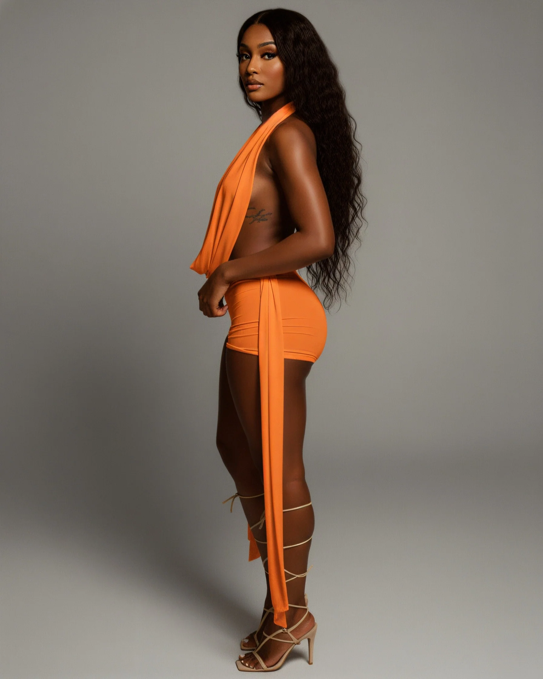 AVERILL Halter Top & Side Draped Shorts Set - Image 12