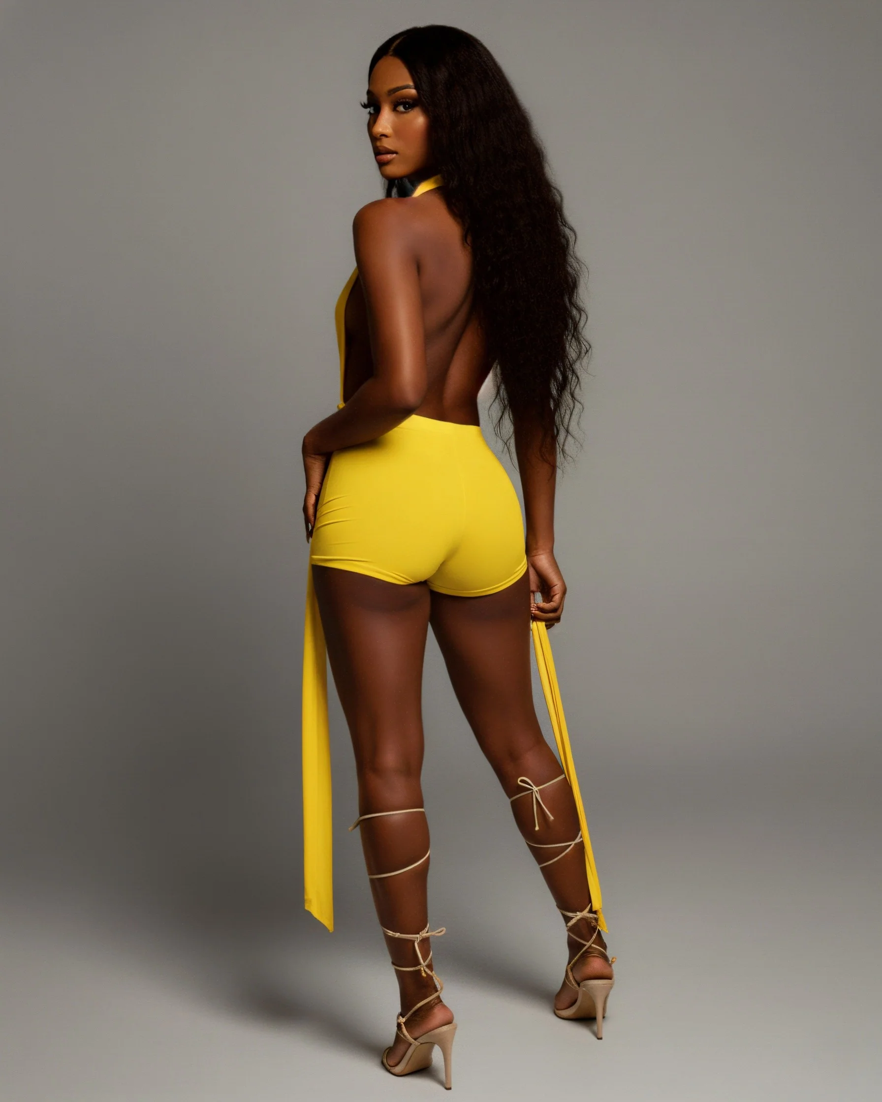 AVERILL Halter Top & Side Draped Shorts Set - Image 17