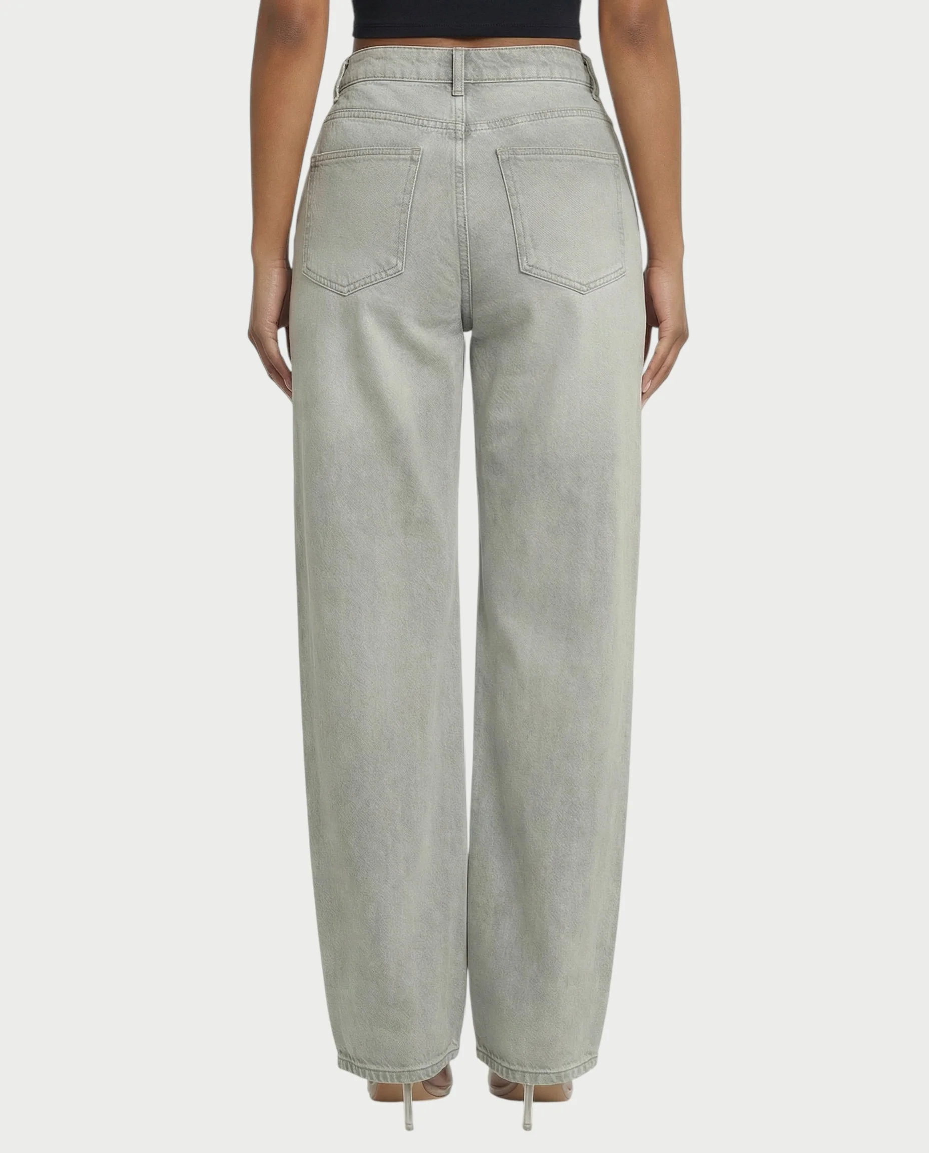 Baggy Fit Wide Leg Denim Pants - Image 3