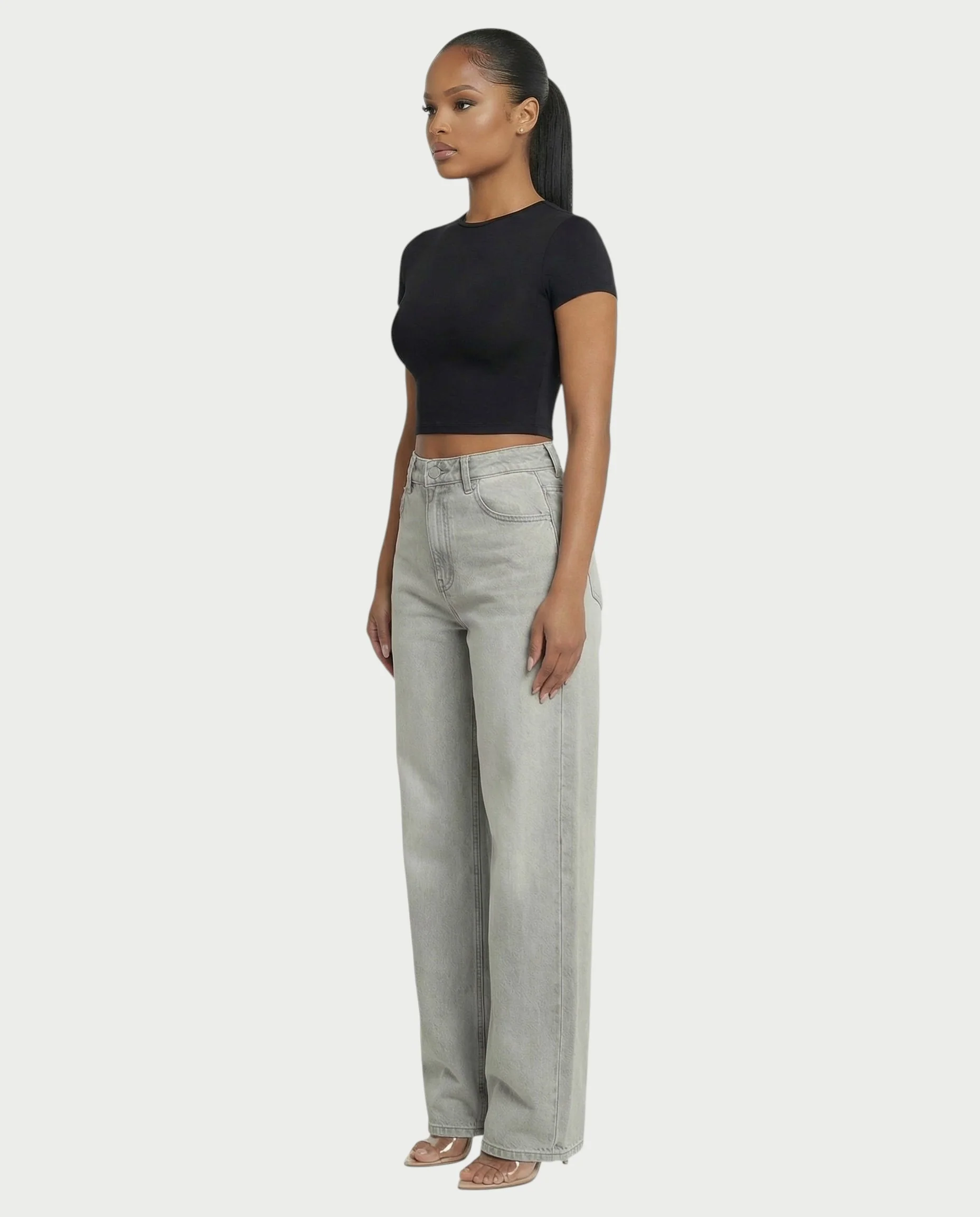 Baggy Fit Wide Leg Denim Pants - Image 4