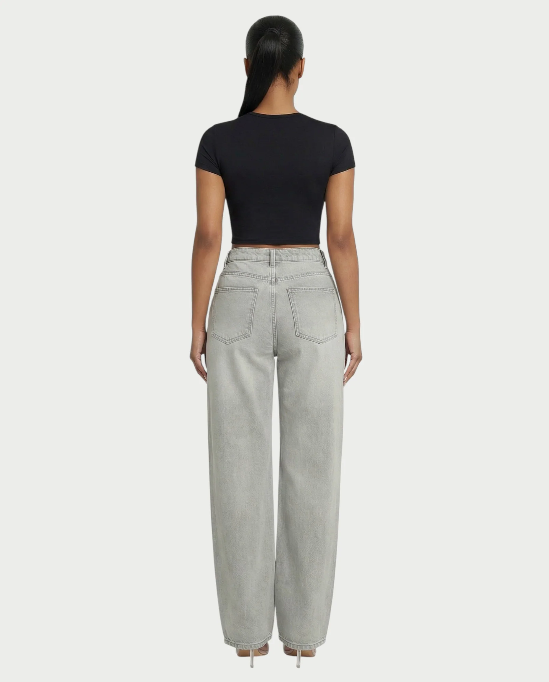 Baggy Fit Wide Leg Denim Pants - Image 5