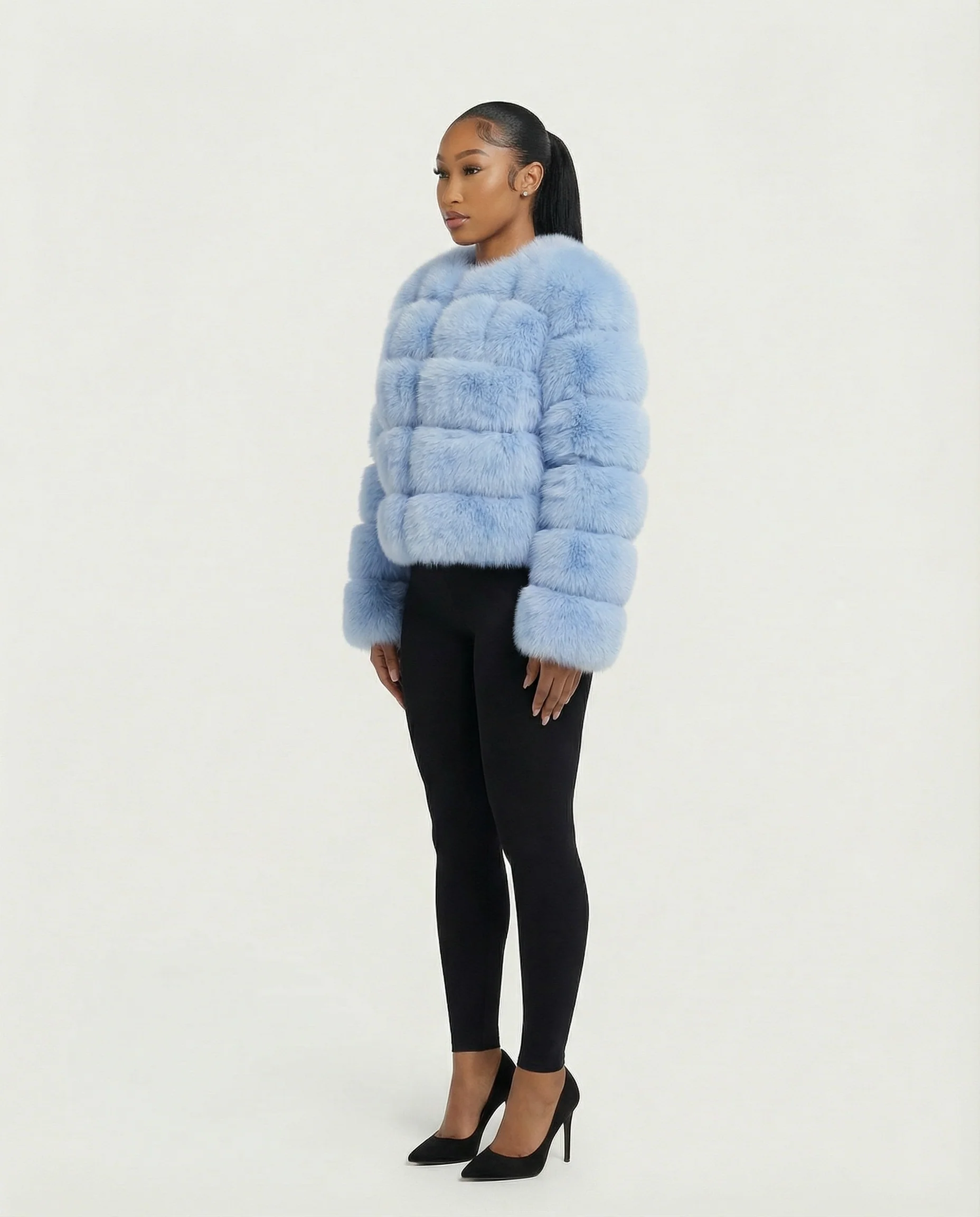 BEATRICE Faux Fur Bubble Jacket - Image 3