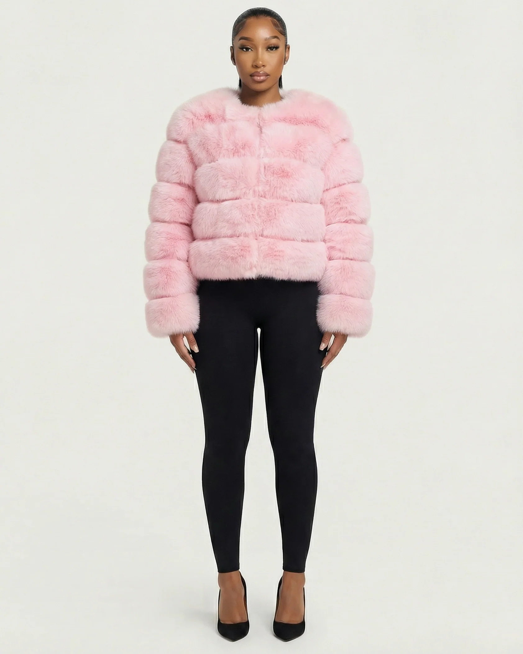 BEATRICE Faux Fur Bubble Jacket - Image 46