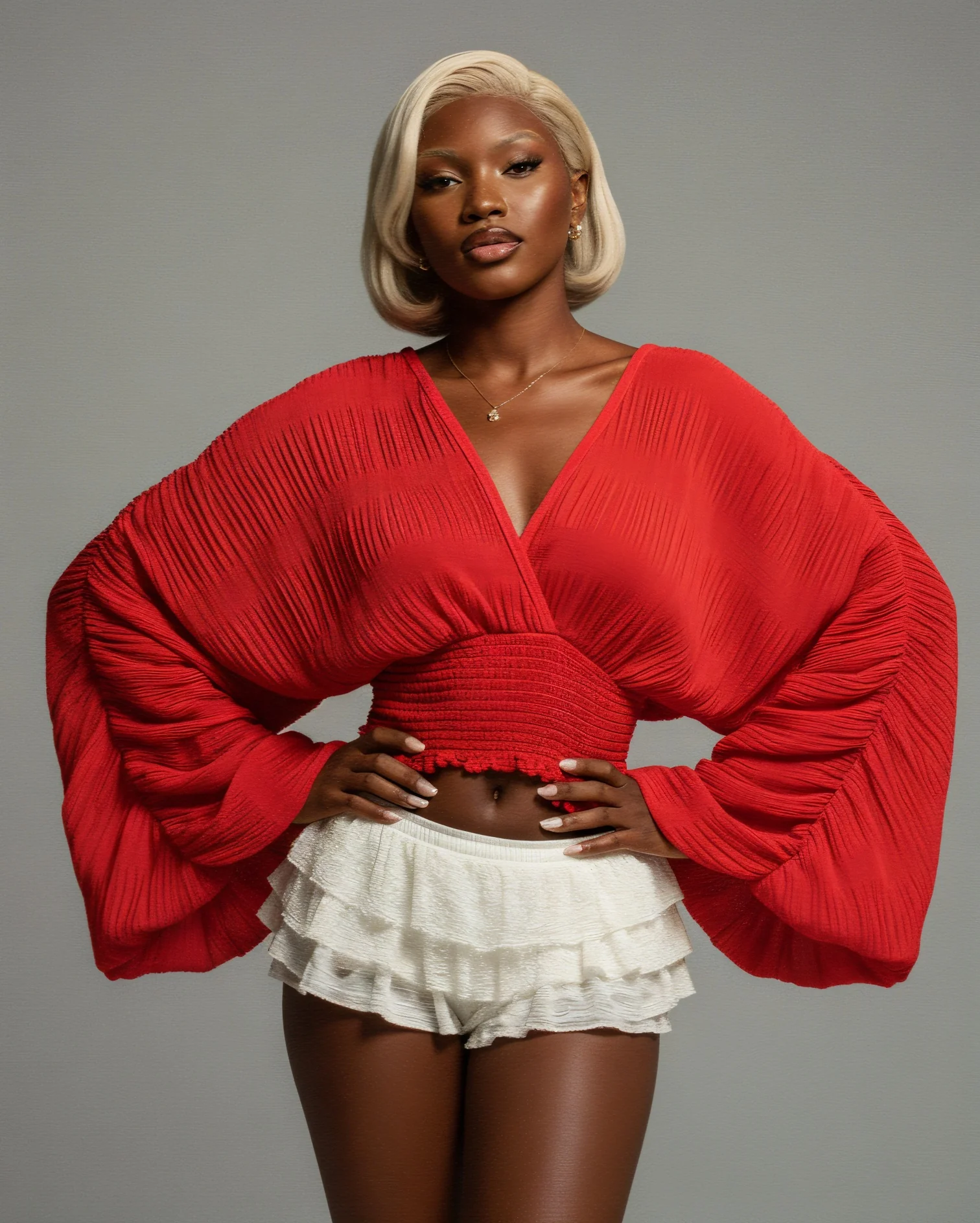 BERYL Long-Sleeve Chiffon Blouse - Image 18