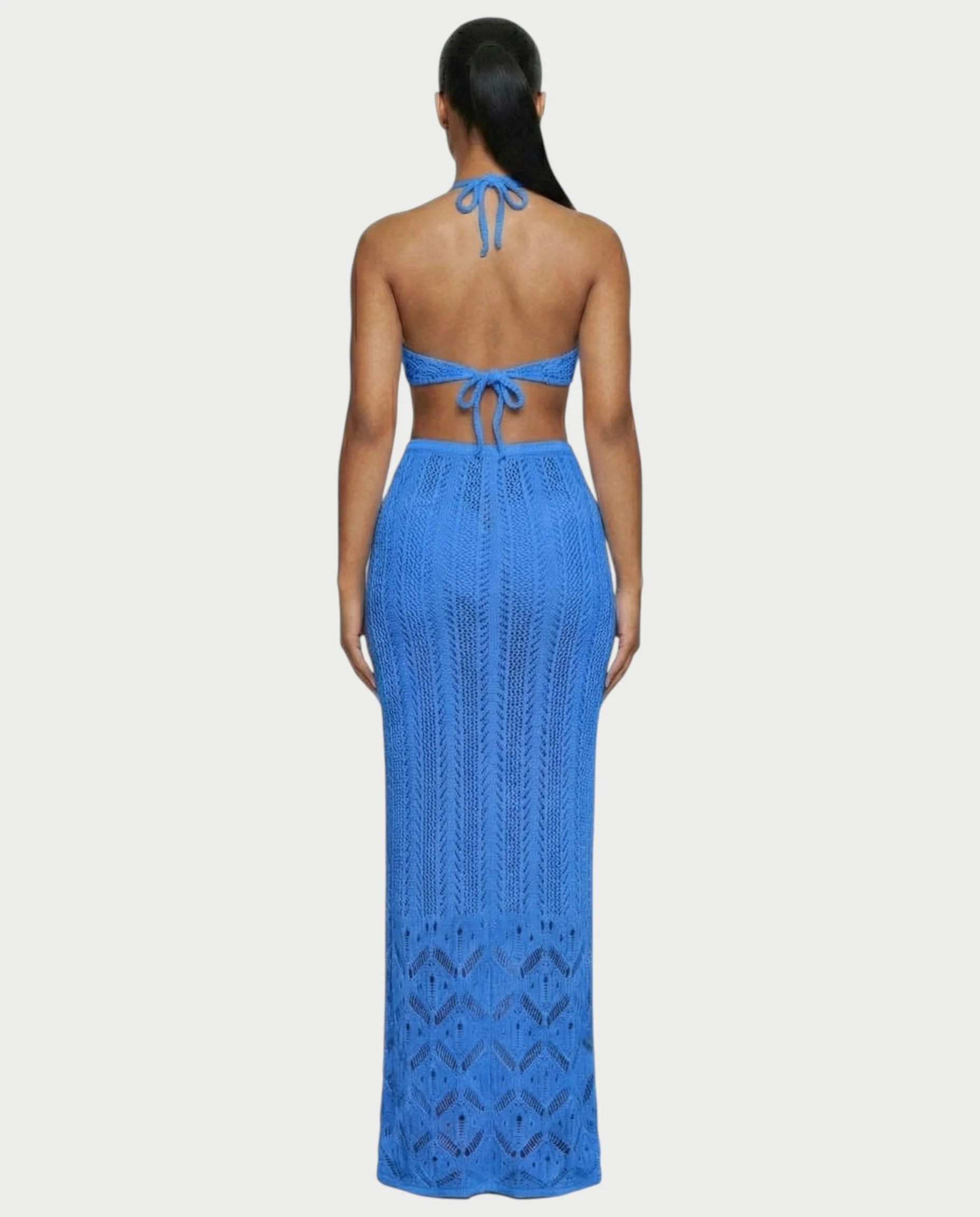 BERYN Crochet Rose Halter Top & Maxi Skirt Set - Image 18