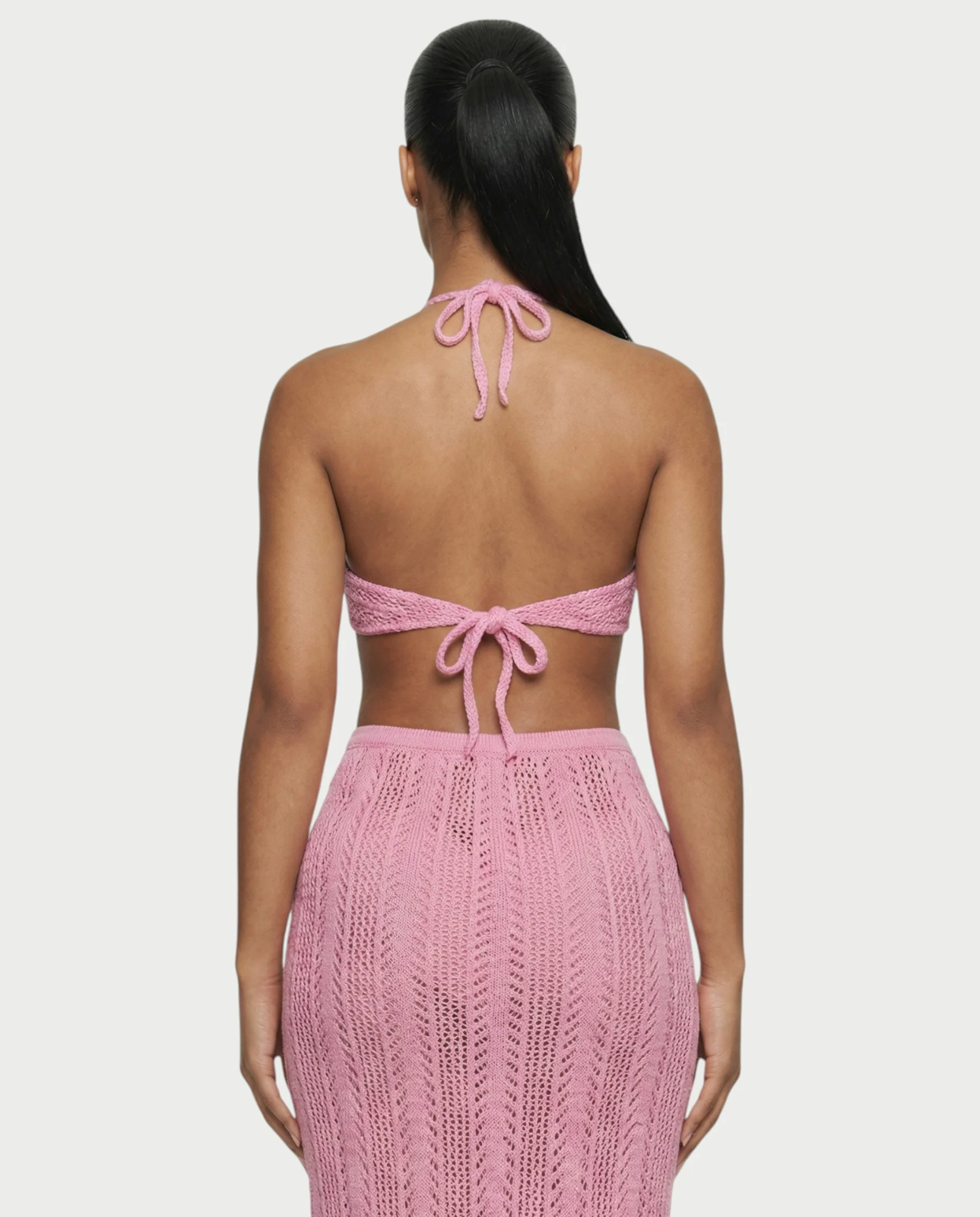 BERYN Crochet Rose Halter Top & Maxi Skirt Set - Image 6