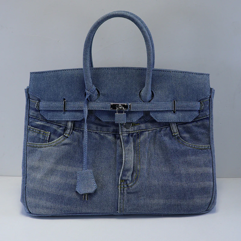 BIRKE Denim Style Hand Bag - Image 8