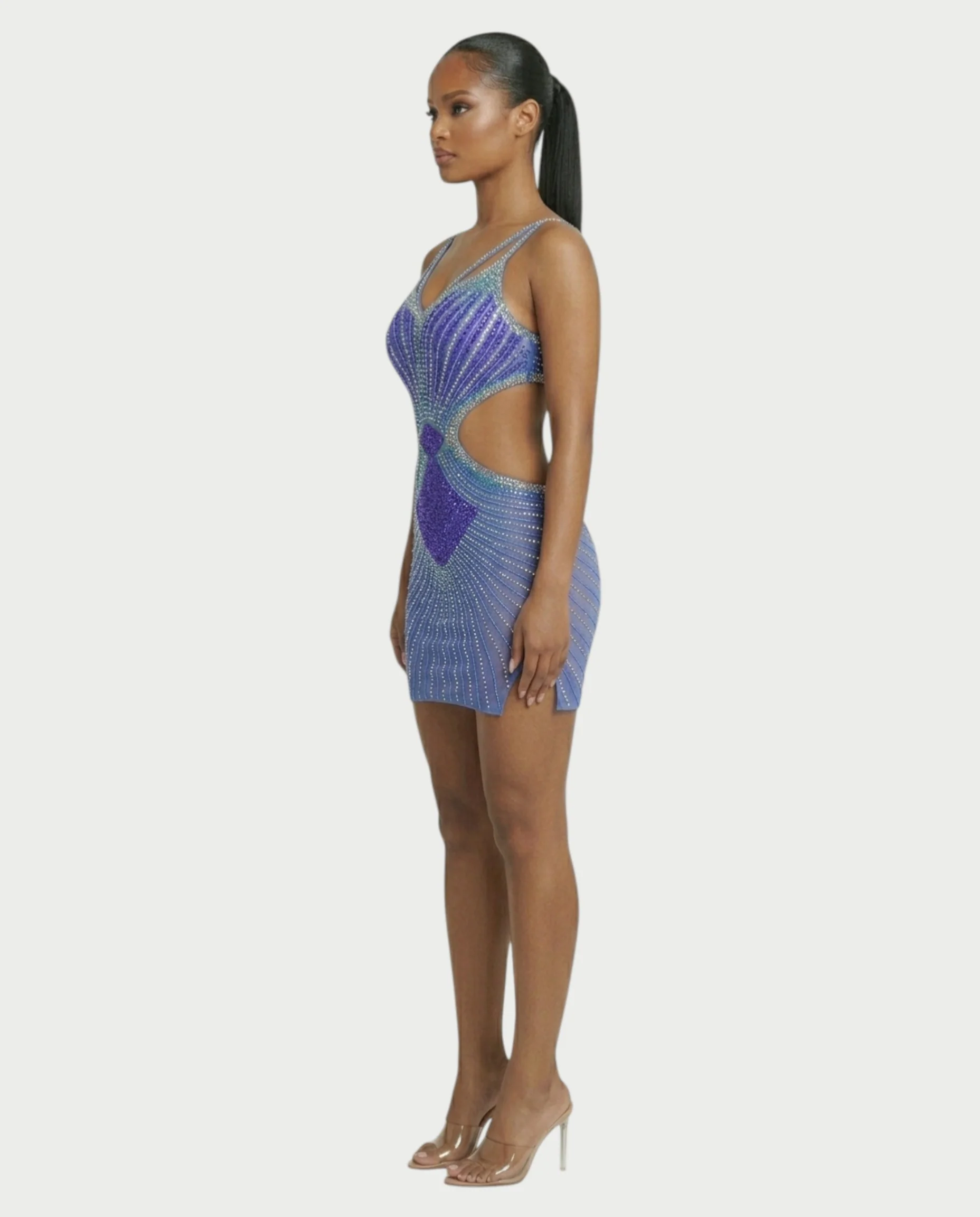 BRELLIE Crystal Cut-out Bodycon Mini Dress - Image 13