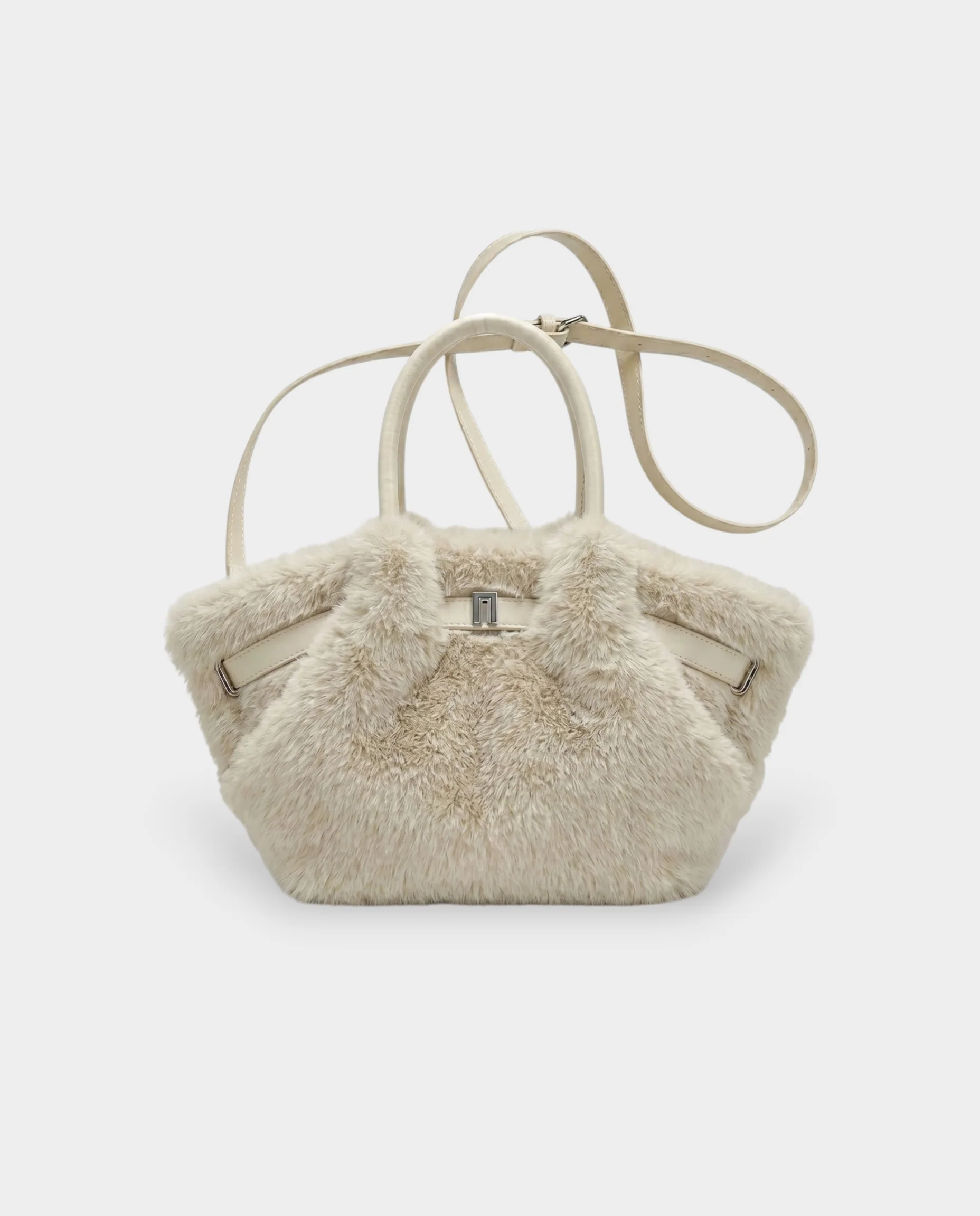 BRIVELLE Faux Fur Crossbody Handbag - Image 6