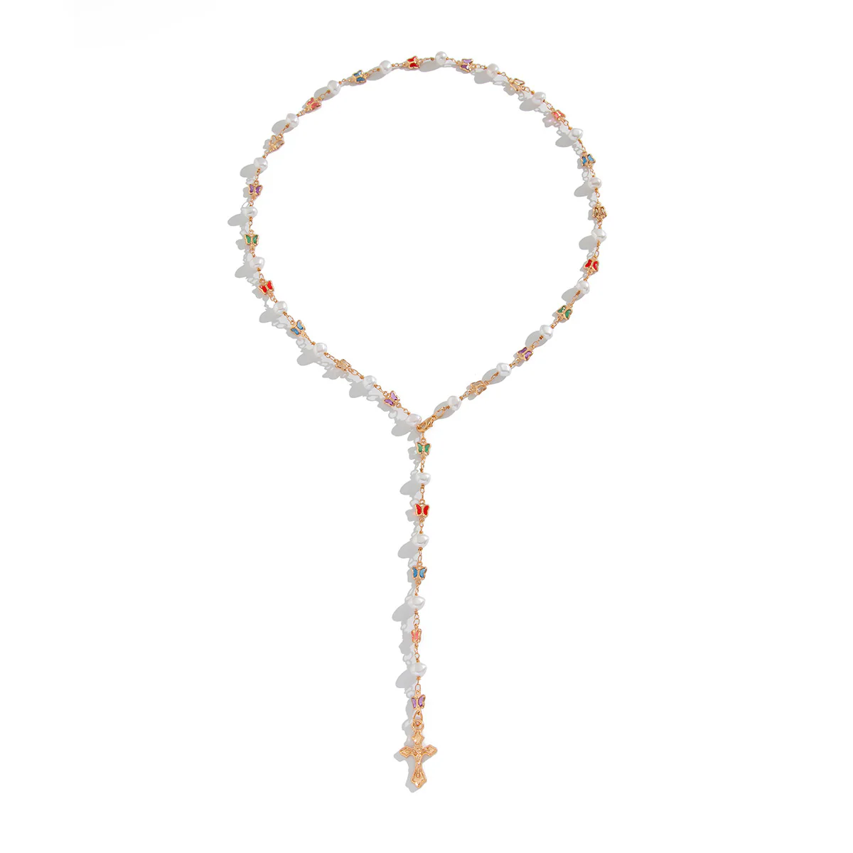 Butterfly Gemstone Gold Necklace - Image 3