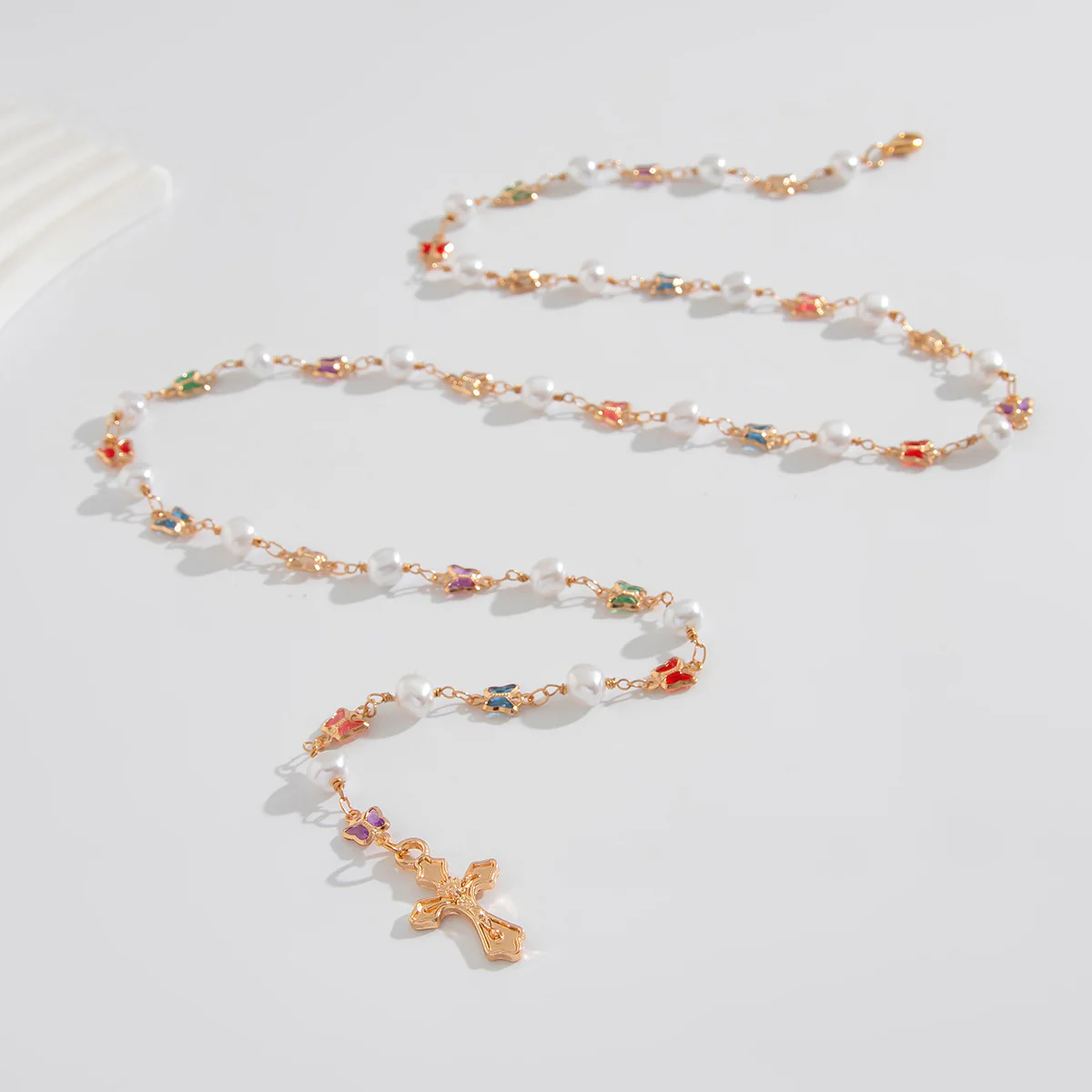 Butterfly Gemstone Gold Necklace - Image 4