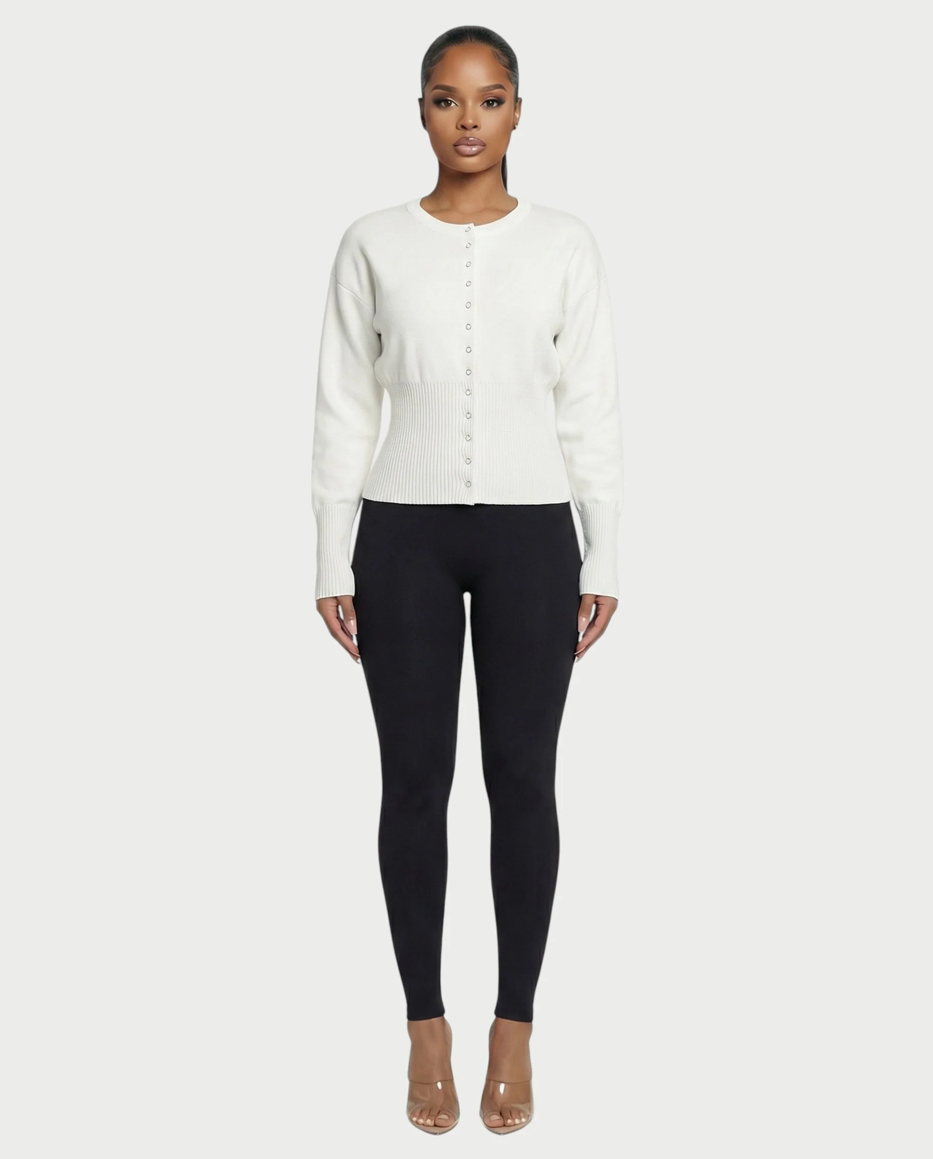 Button-Up Long Sleeve Cardigan - Image 12
