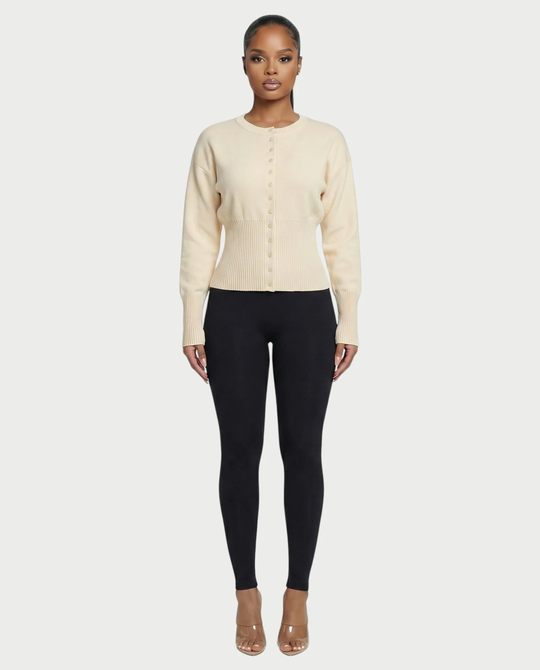 Button-Up Long Sleeve Cardigan - Image 8