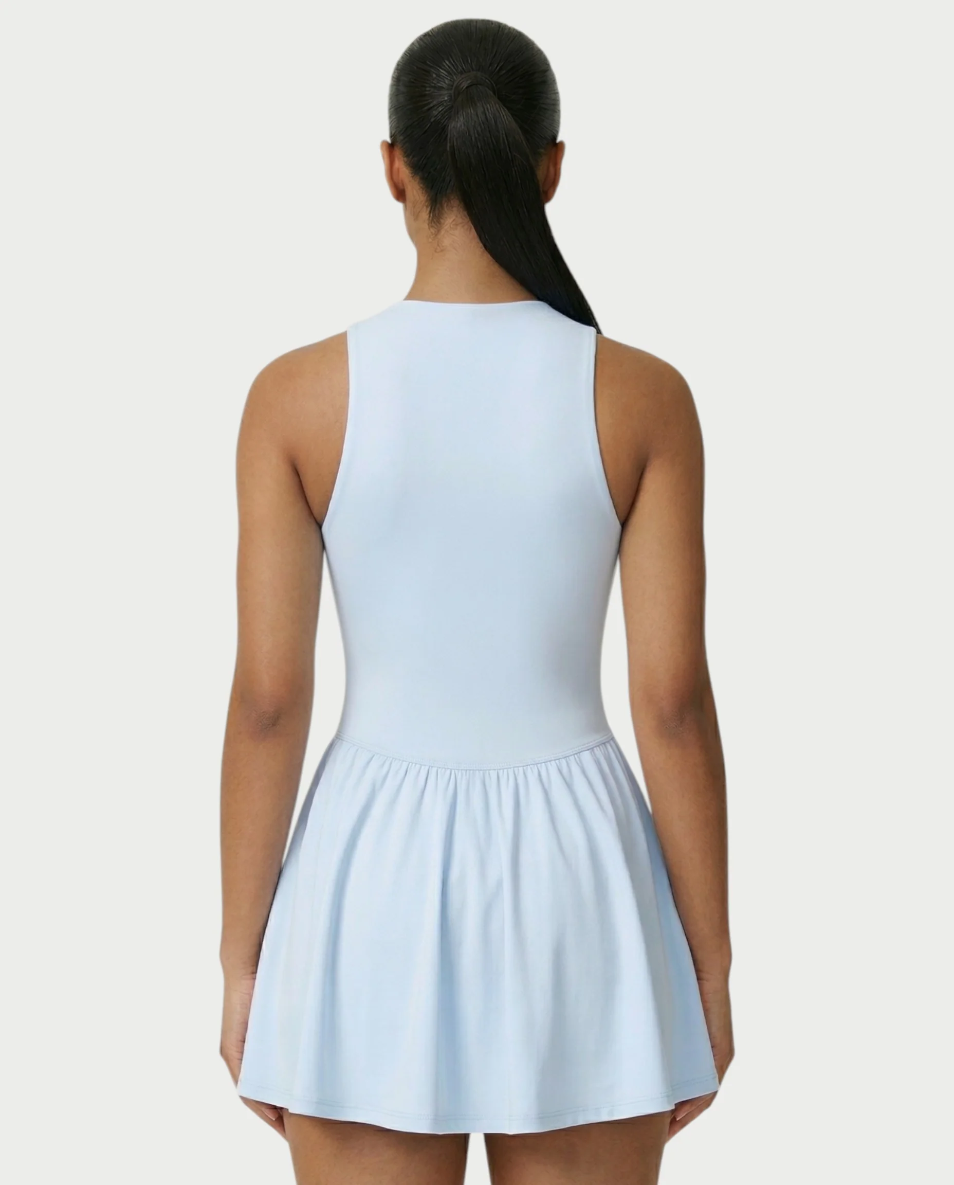 CAPRICE Zip-Front Sport Flared Tennis Skirt Mini Dress - Image 20