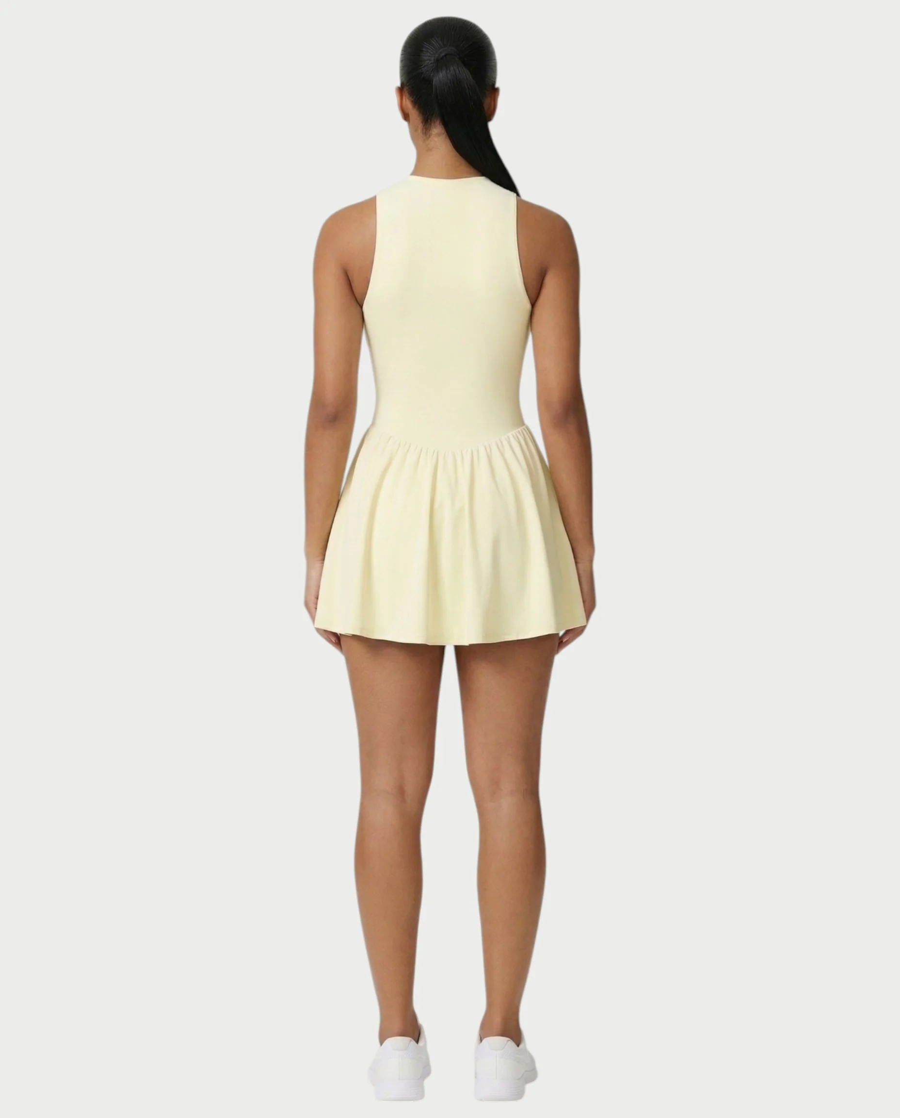 CAPRICE Zip-Front Sport Flared Tennis Skirt Mini Dress - Image 7