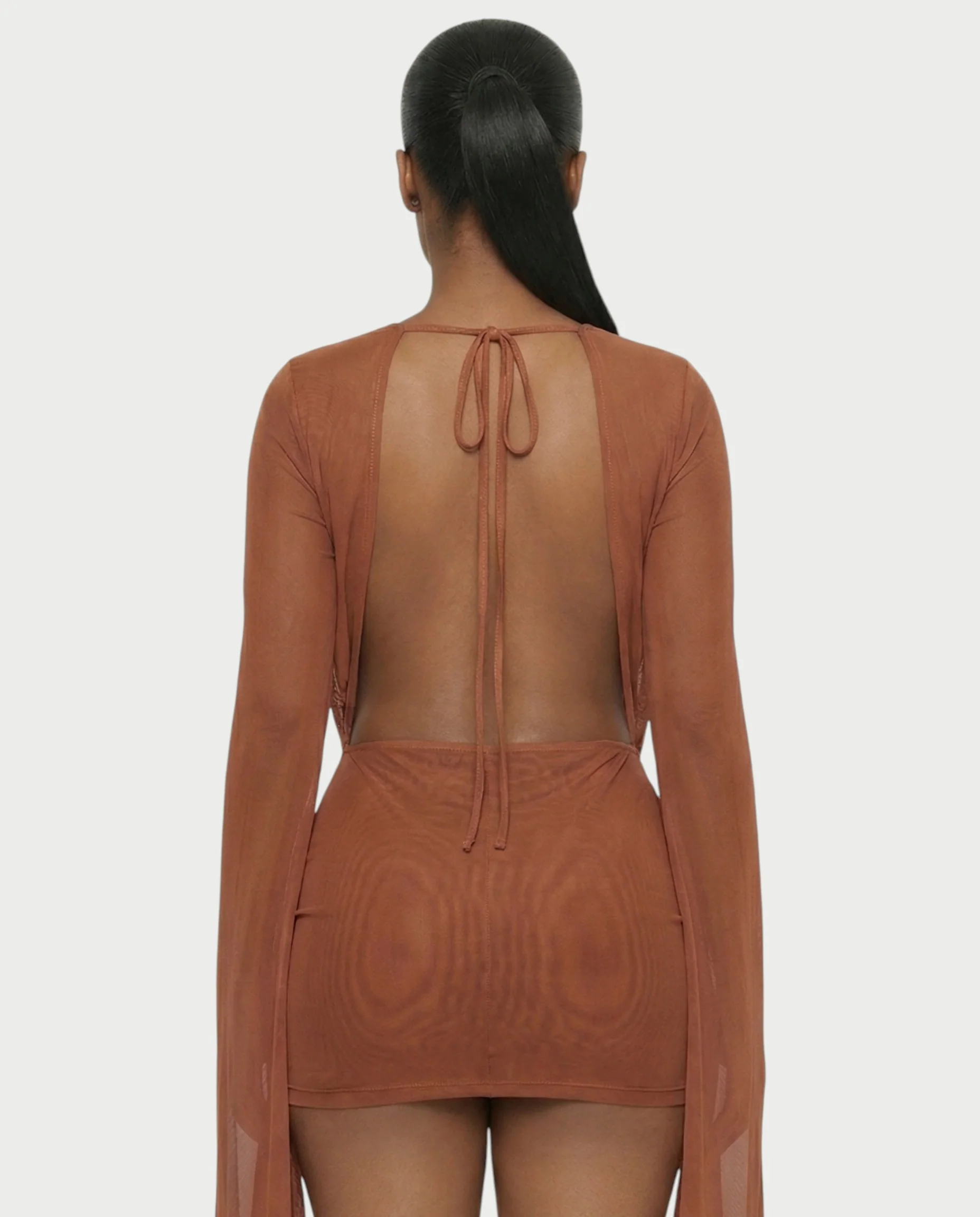 CAROL Cowl Neck Draped Mini Dress - Image 16