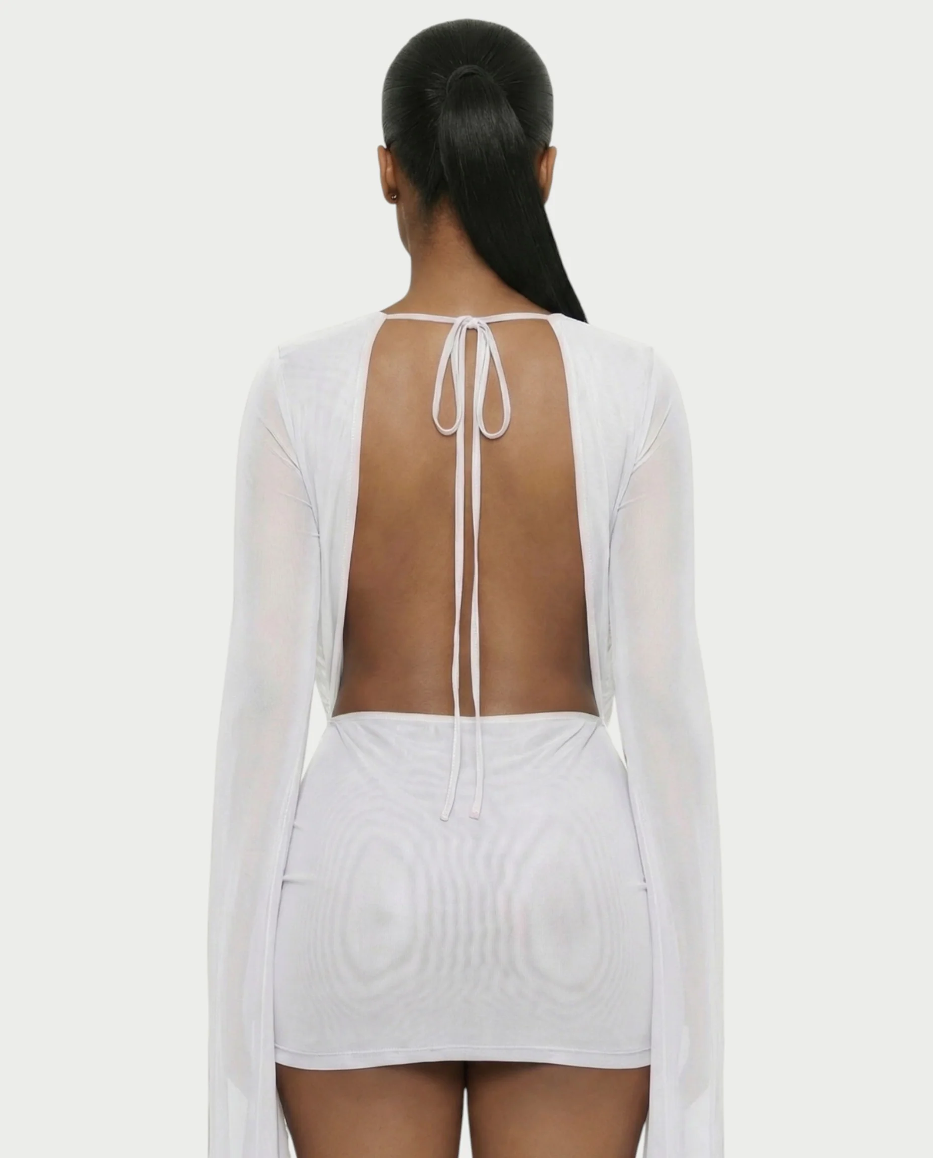 CAROL Cowl Neck Draped Mini Dress - Image 21