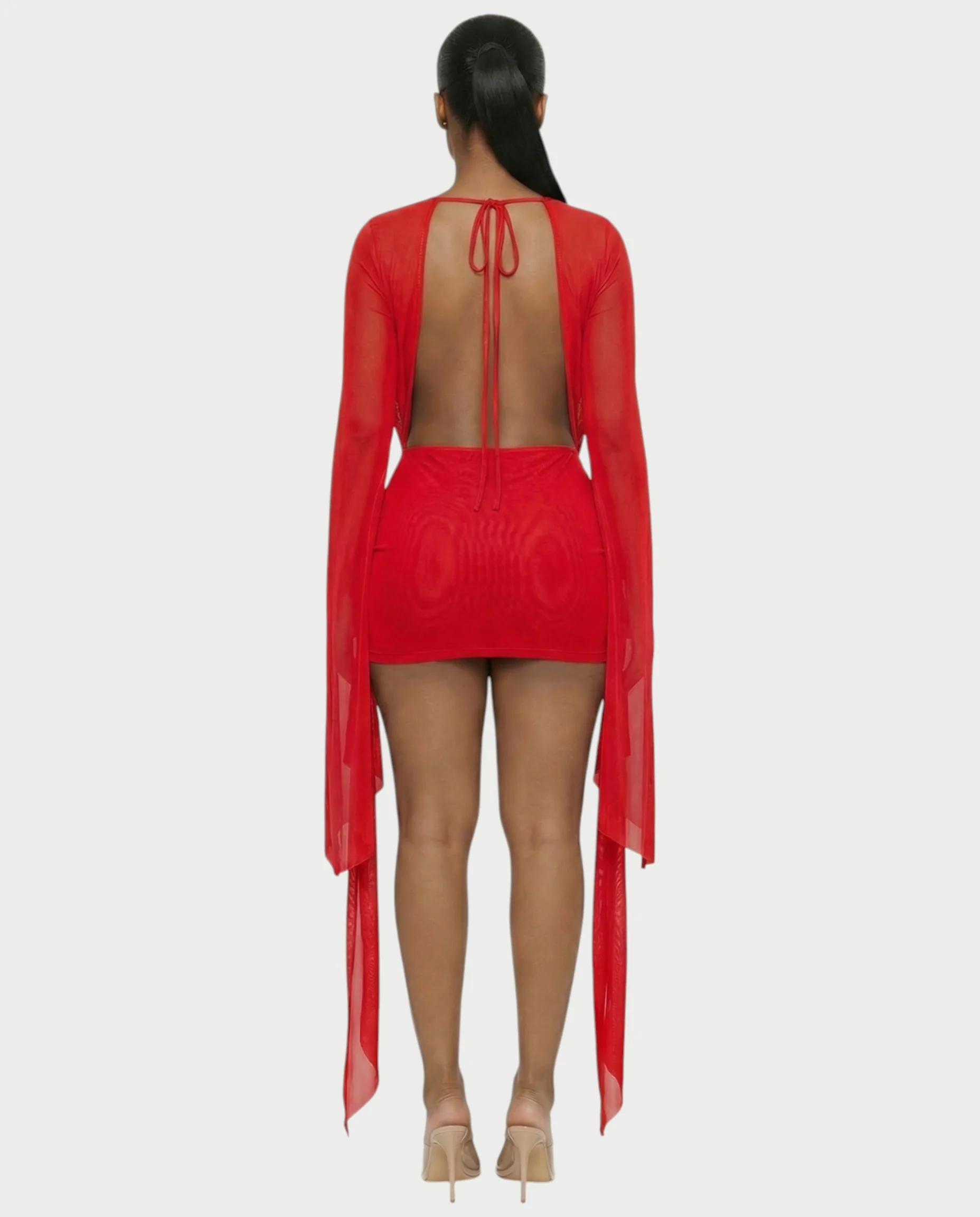 CAROL Cowl Neck Draped Mini Dress - Image 23
