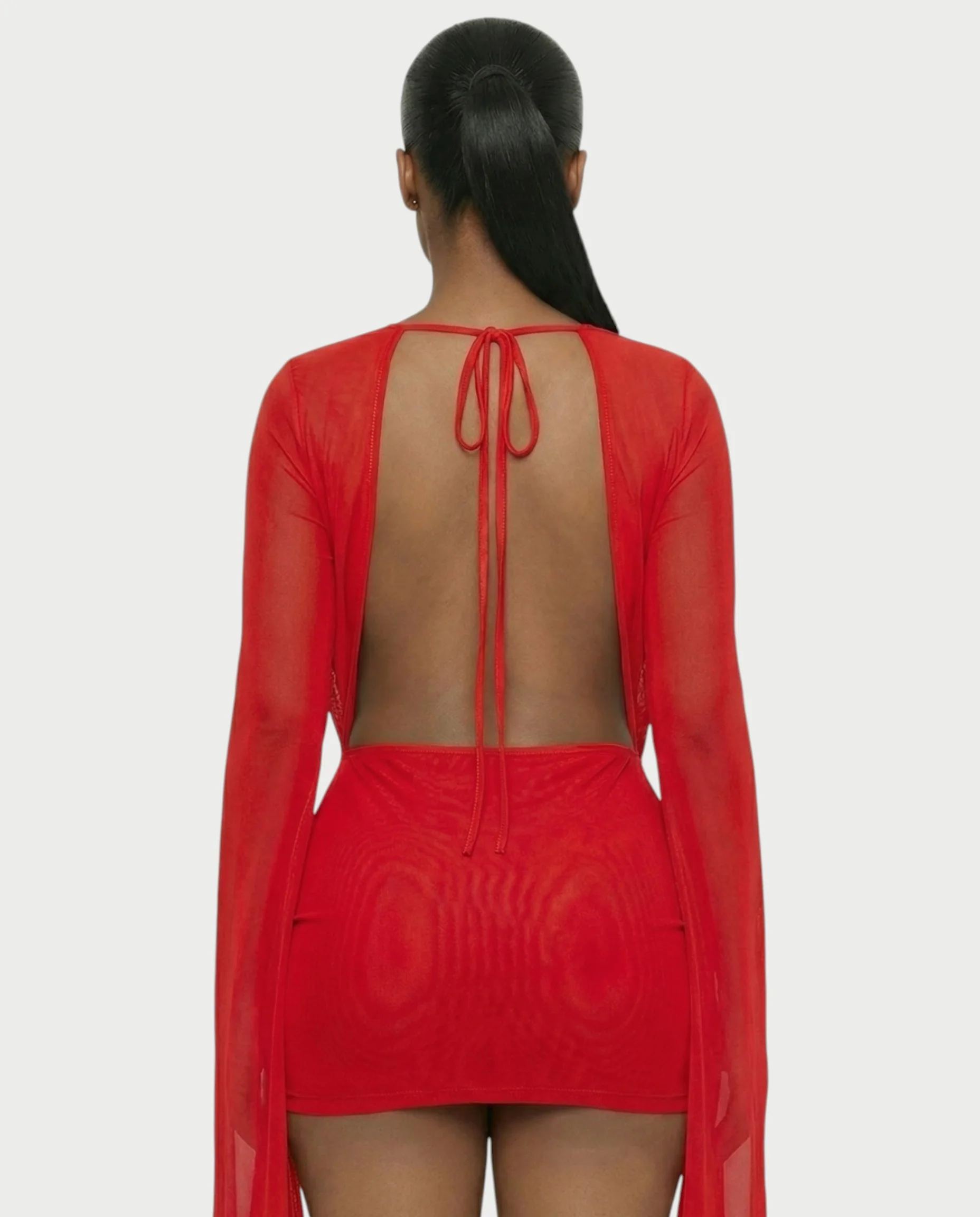 CAROL Cowl Neck Draped Mini Dress - Image 26