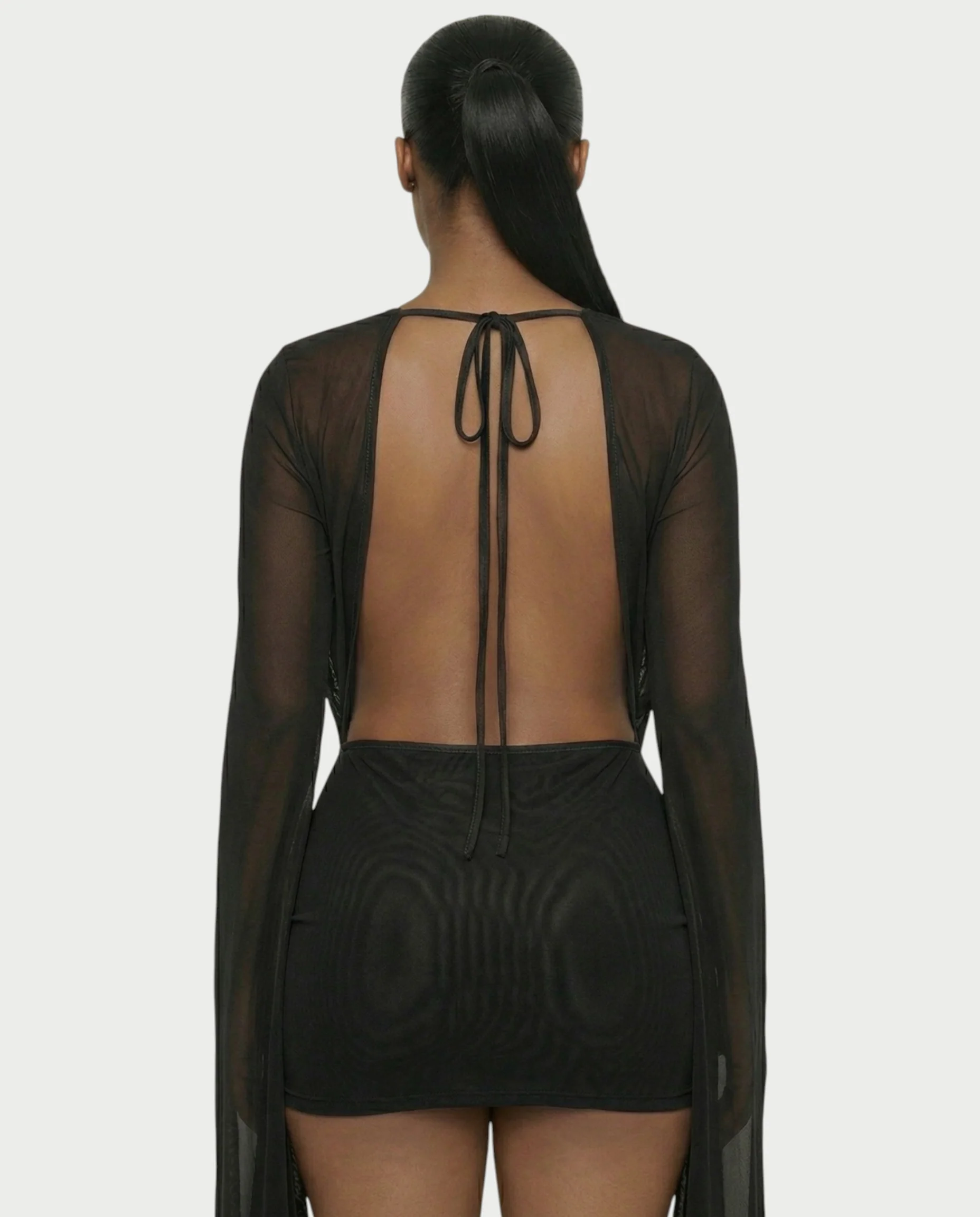 CAROL Cowl Neck Draped Mini Dress - Image 31