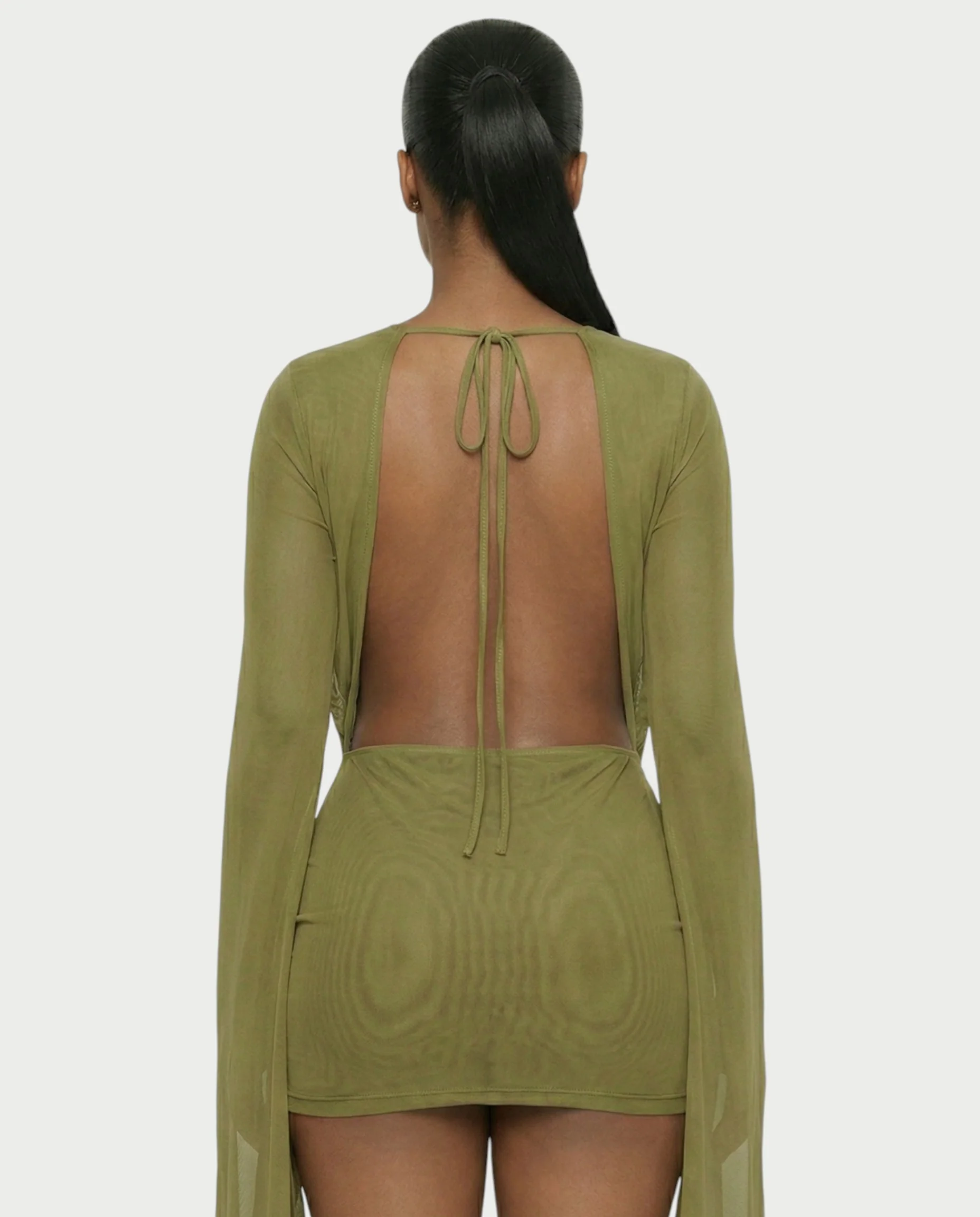 CAROL Cowl Neck Draped Mini Dress - Image 41