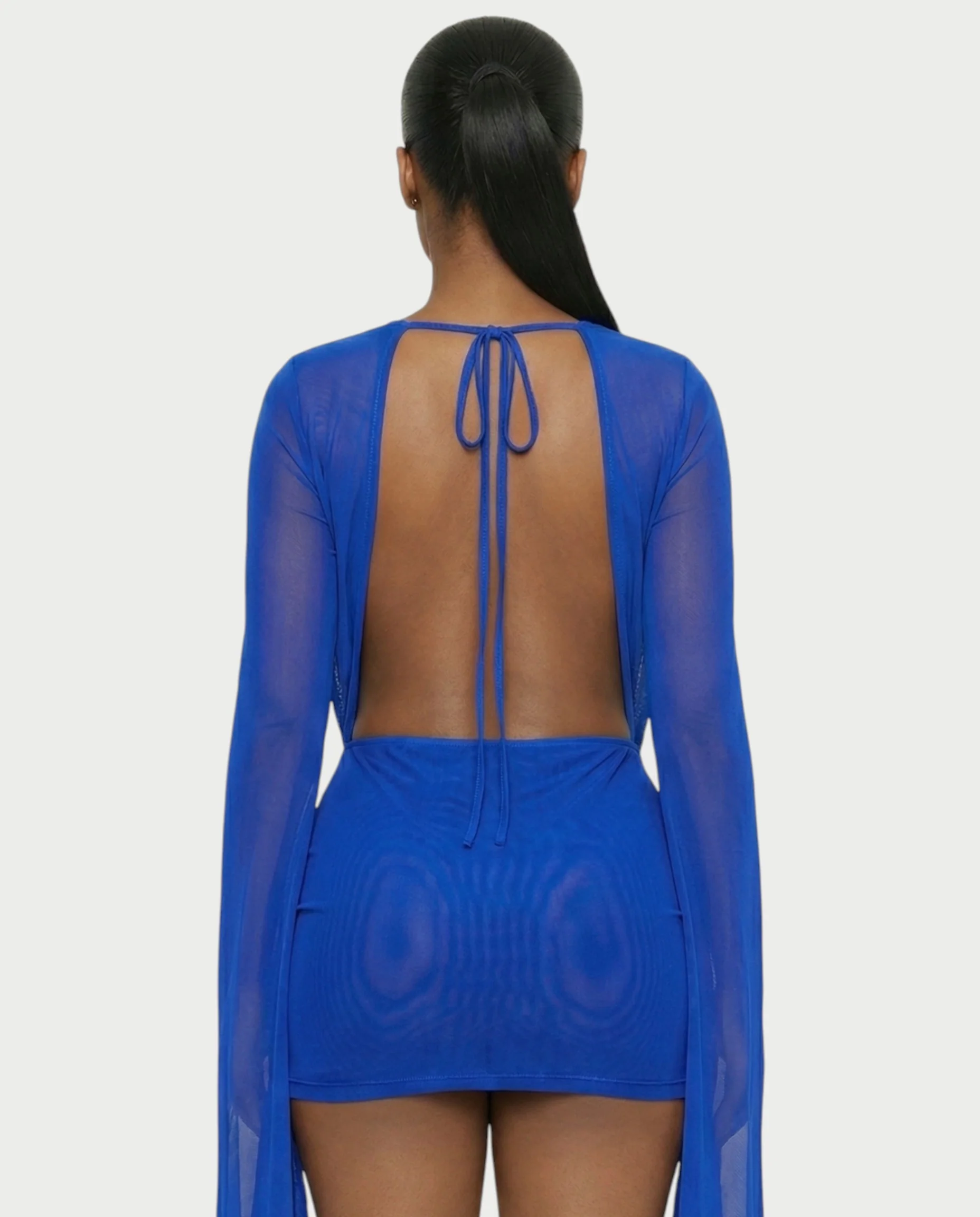 CAROL Cowl Neck Draped Mini Dress - Image 46