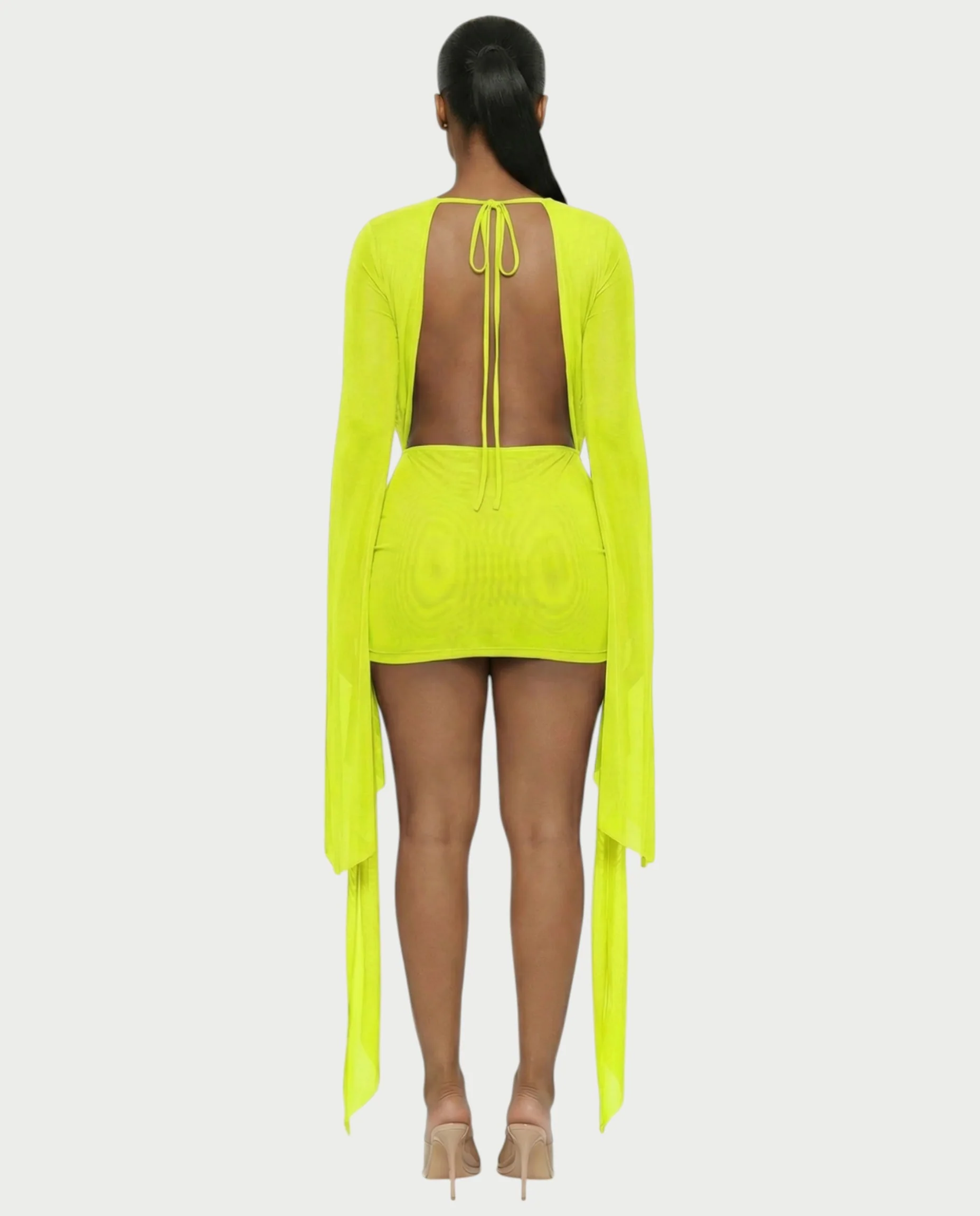 CAROL Cowl Neck Draped Mini Dress - Image 48