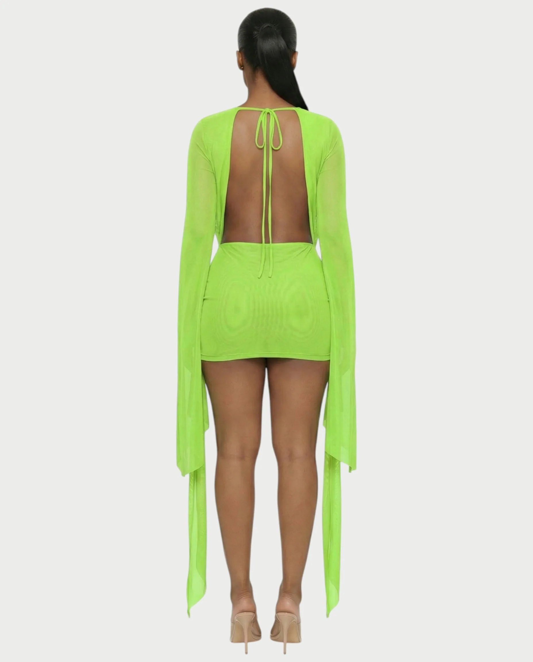 CAROL Cowl Neck Draped Mini Dress - Image 53