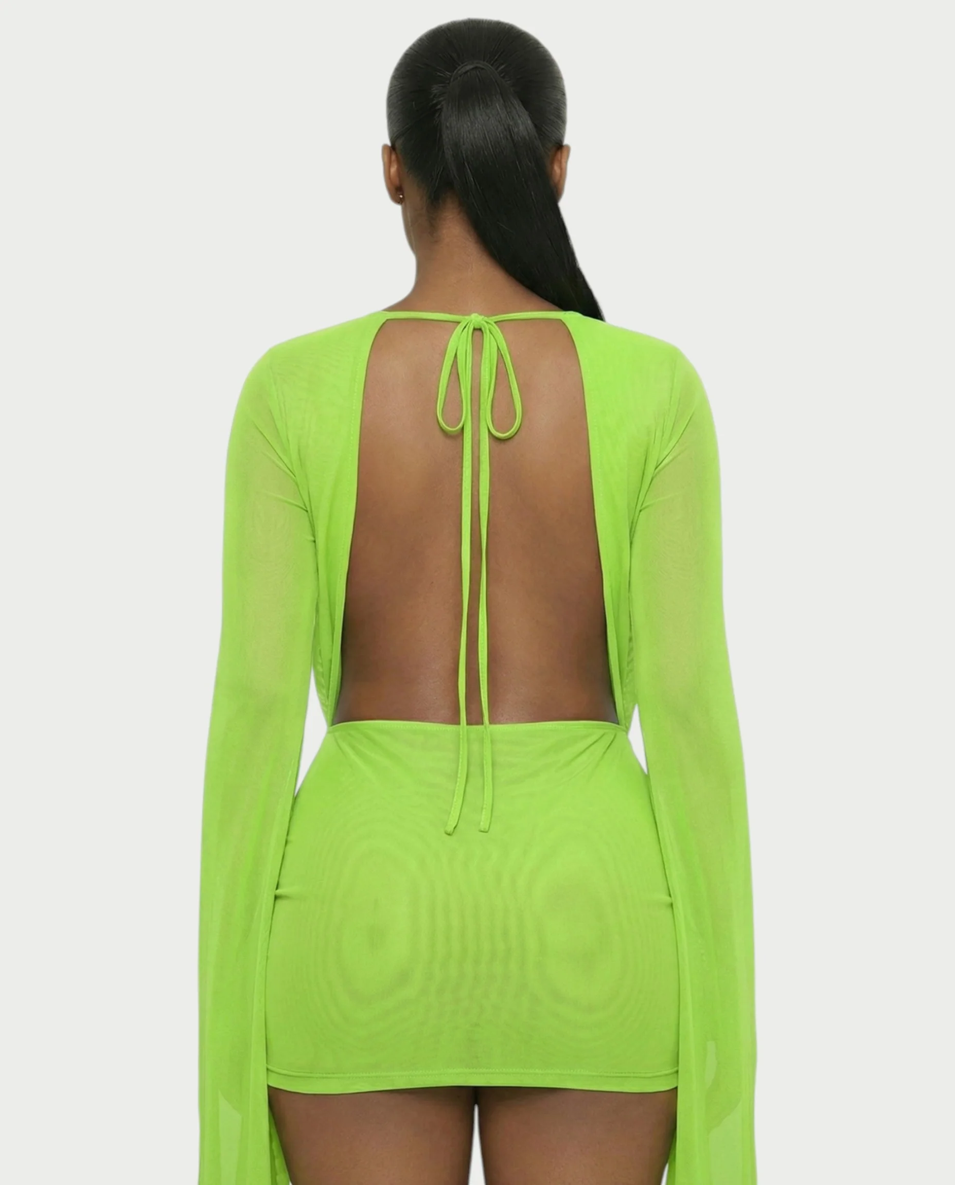 CAROL Cowl Neck Draped Mini Dress - Image 56