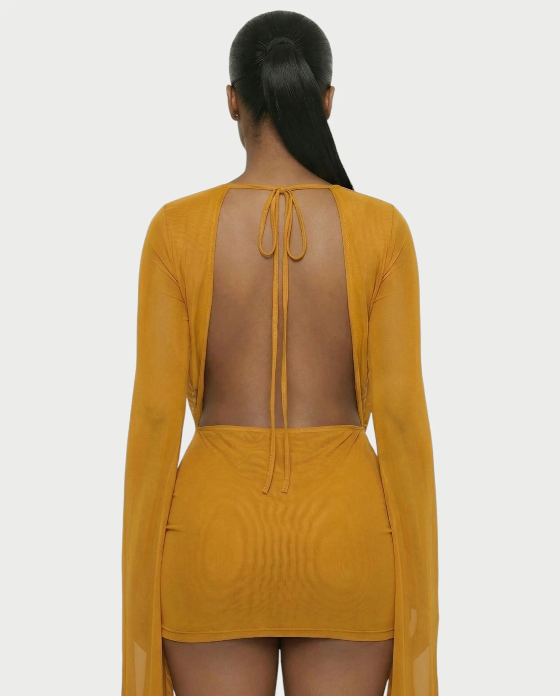 CAROL Cowl Neck Draped Mini Dress - Image 61