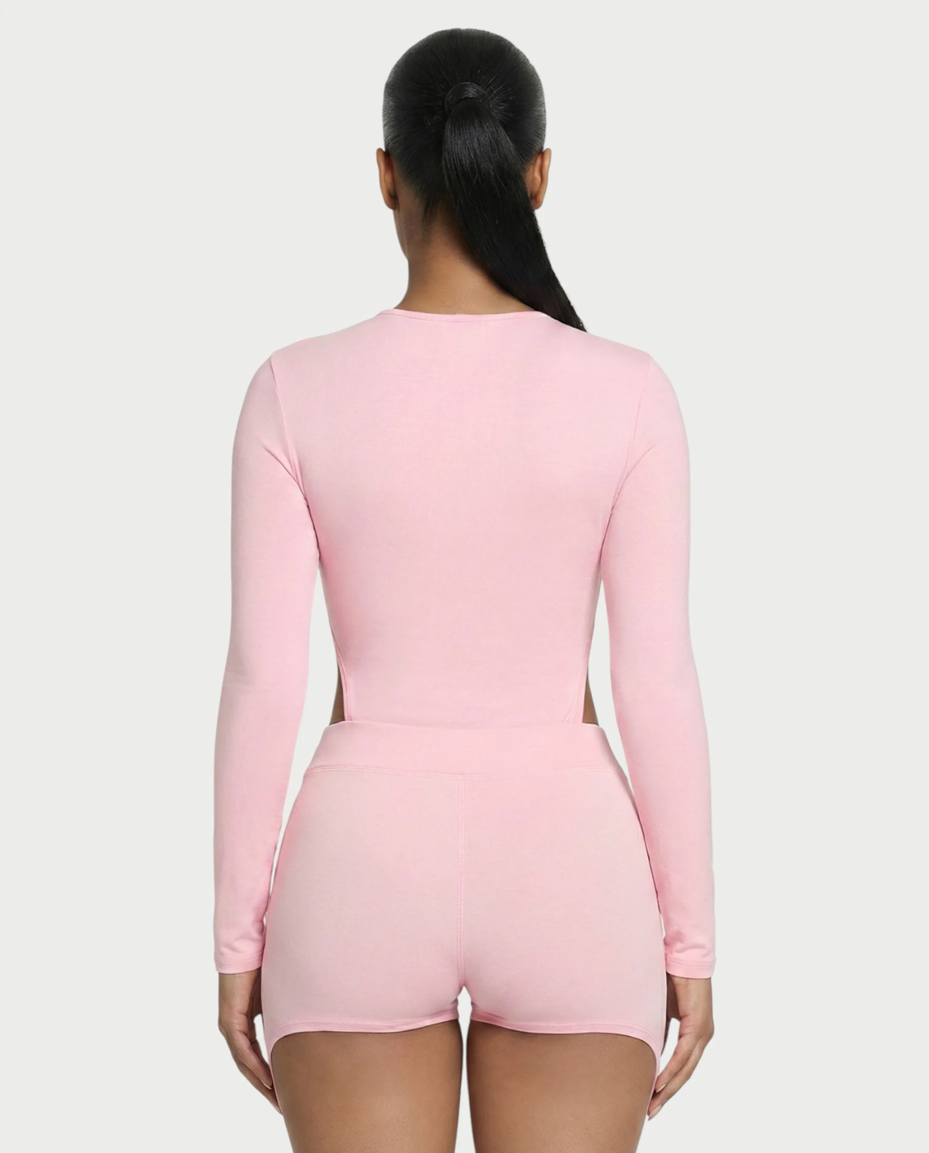 CELLA Cutout Long Sleeve Bodysuit & Shorts Set - Image 5