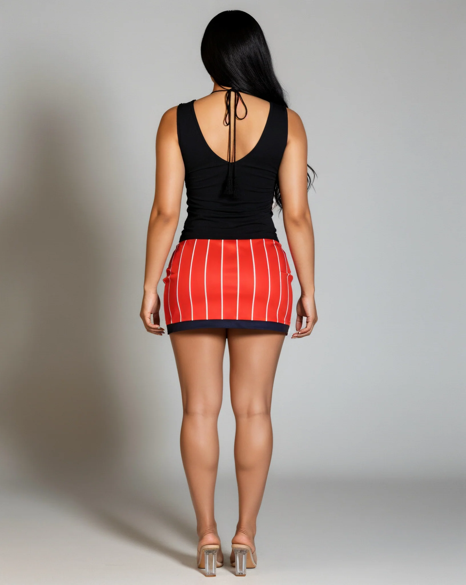 CERISSE Sporty Graphic Print Top & Side Lace-Up Skirt Set - Image 4