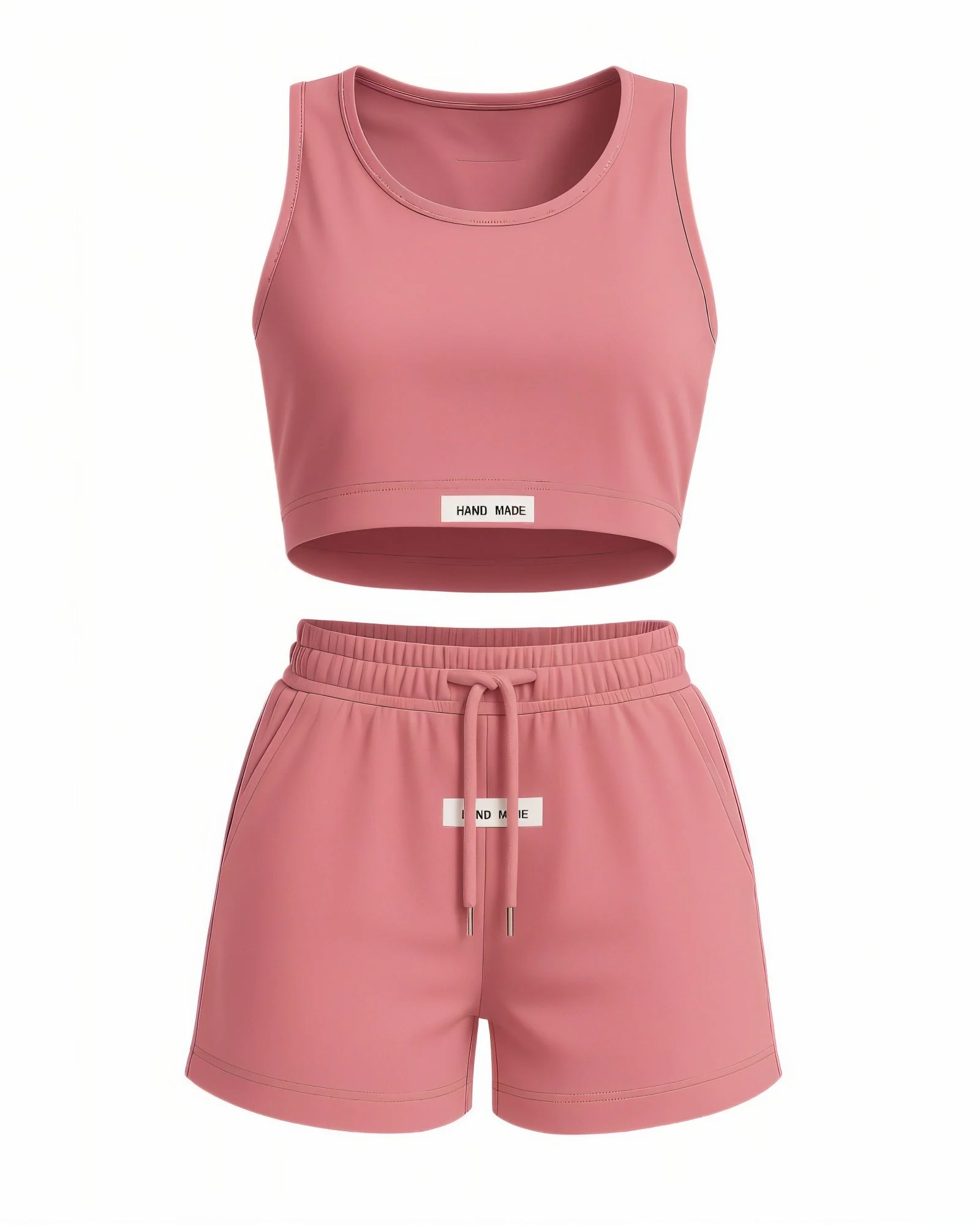 CHERRY Crop Tank & Drawstring Shorts Set - Image 6
