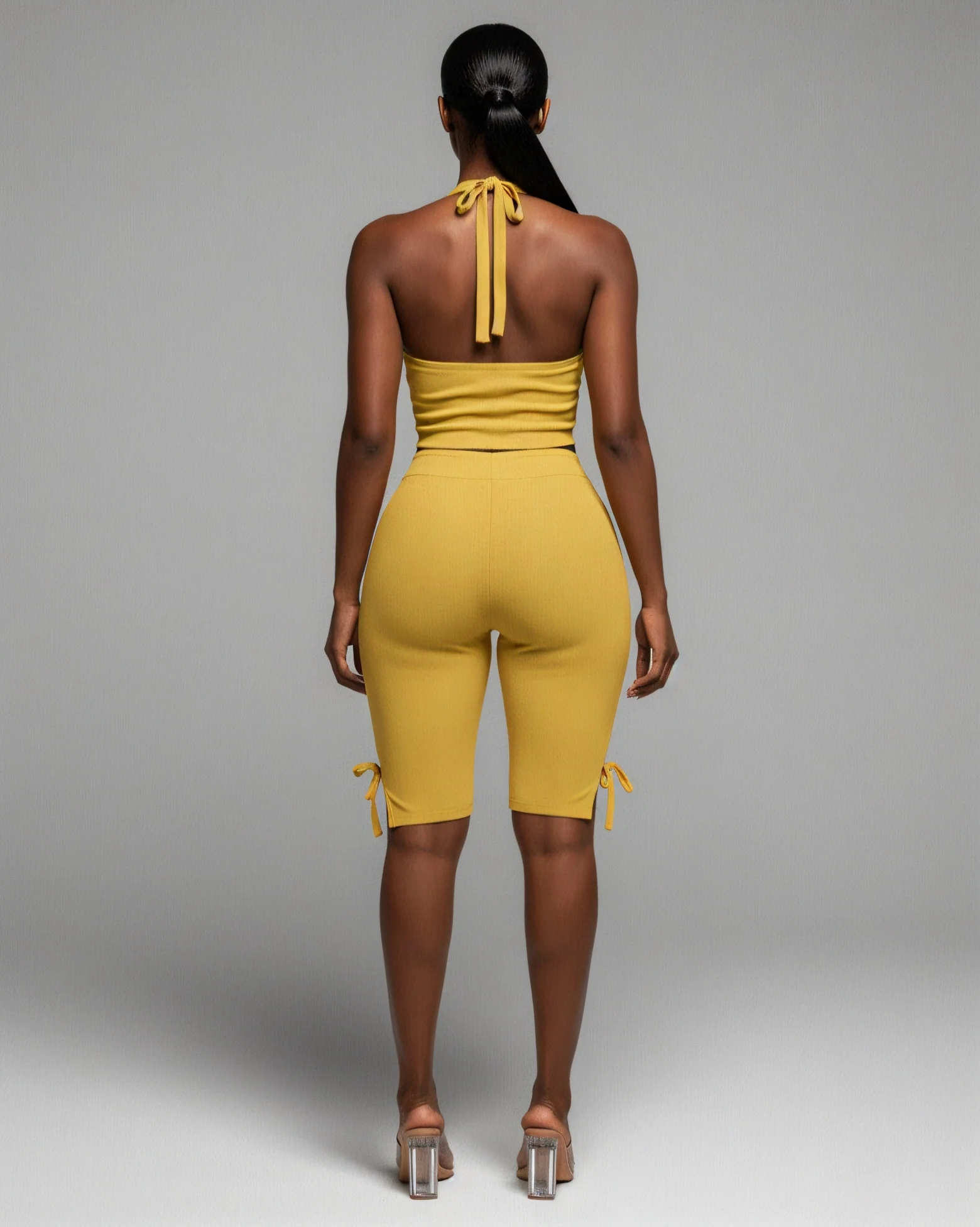 CHIYA Halter Crop Top & Side-Tie Capri Pants Set - Image 4
