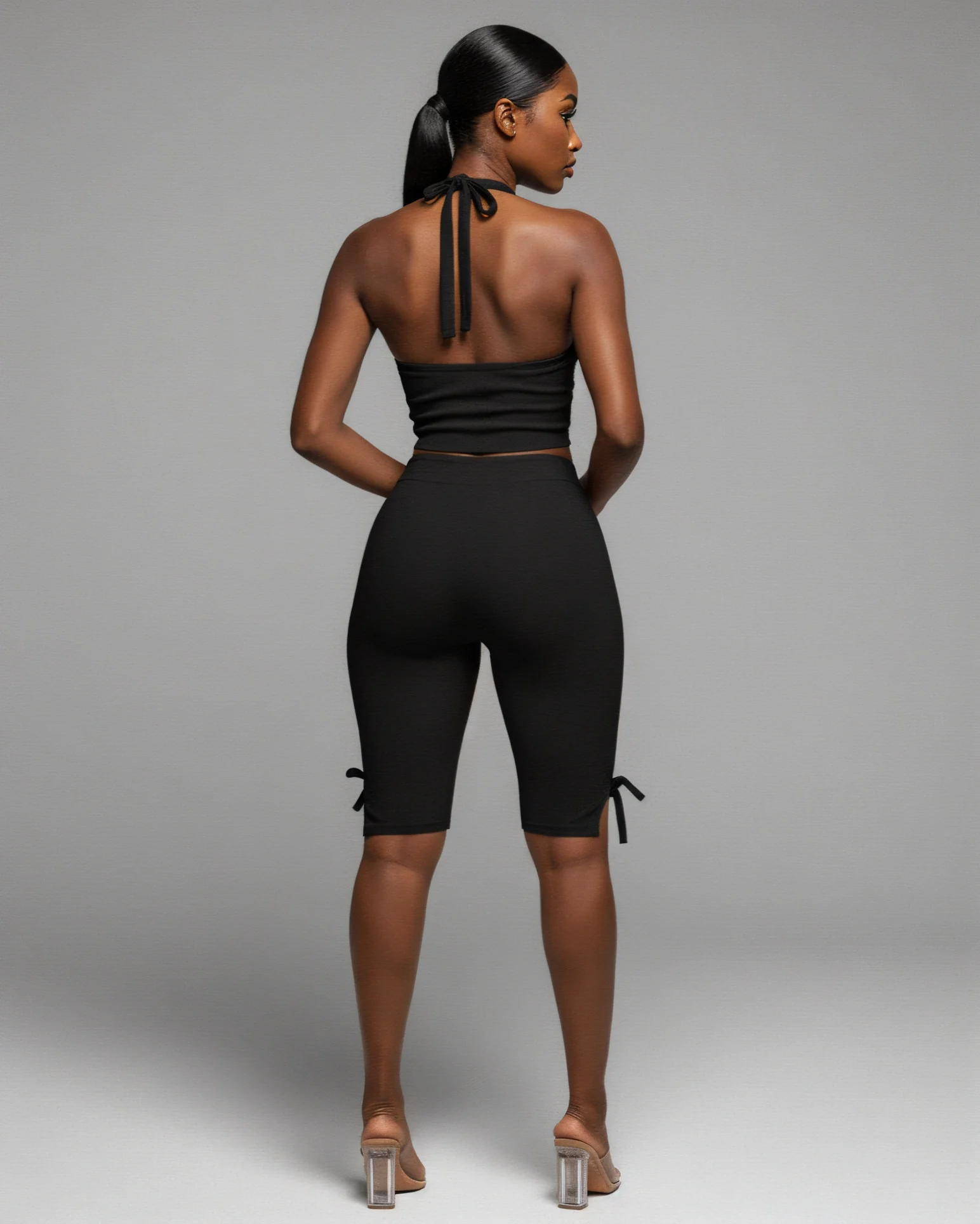CHIYA Halter Crop Top & Side-Tie Capri Pants Set - Image 8