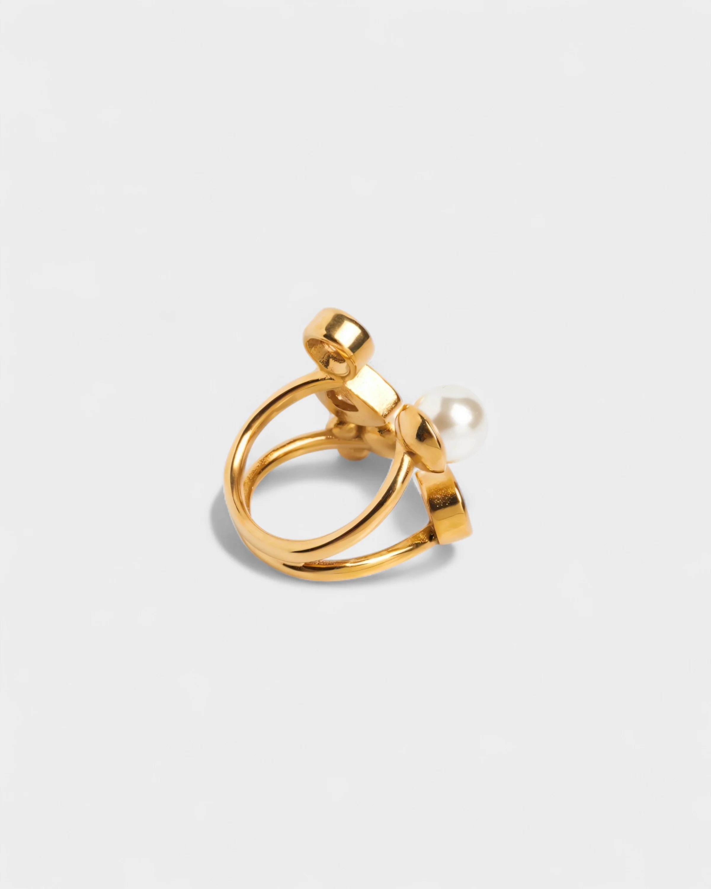 Clustered Pearl & Gemstone Ring - Image 3