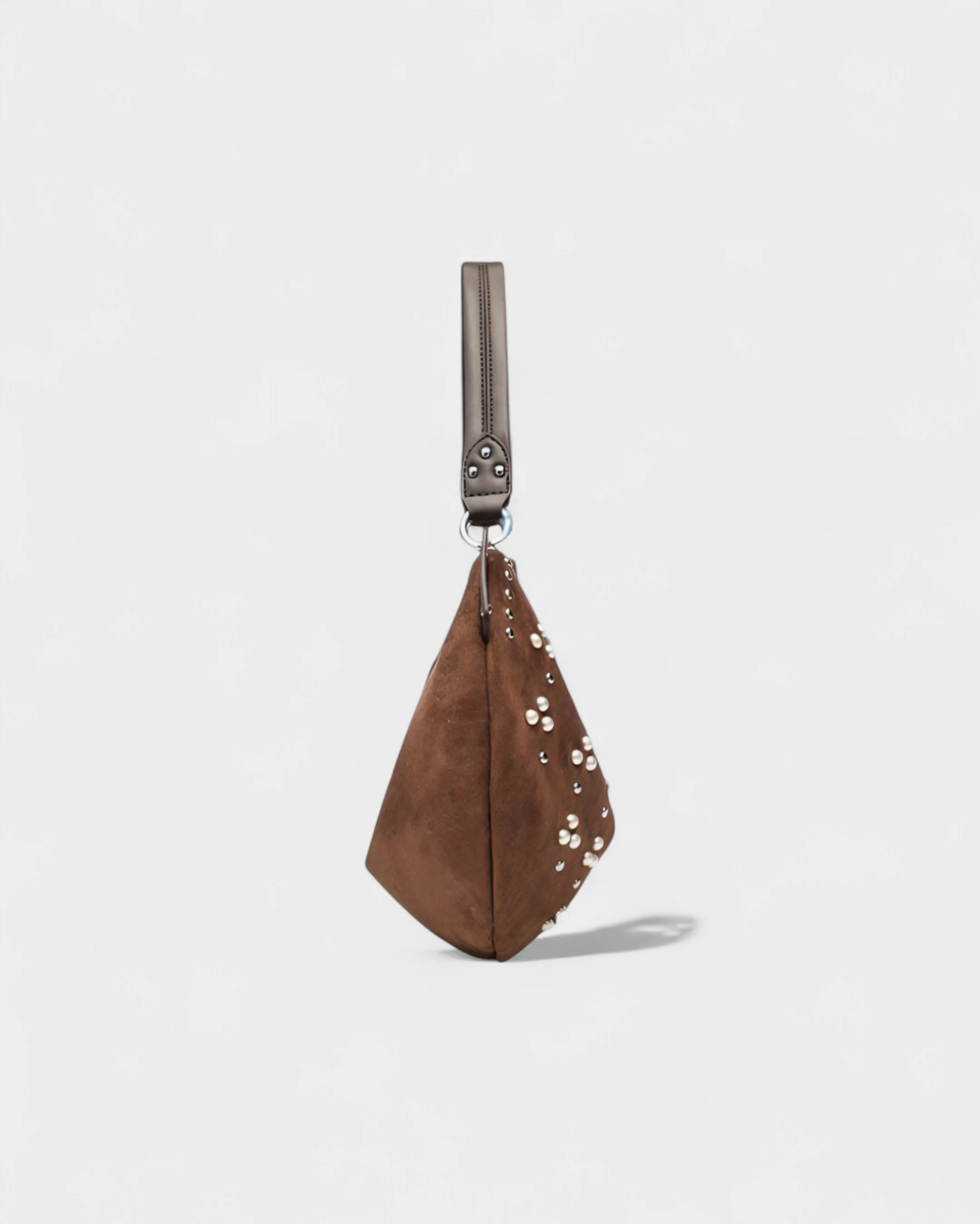 CORINA Studded Suede Shoulder Bag - Image 3