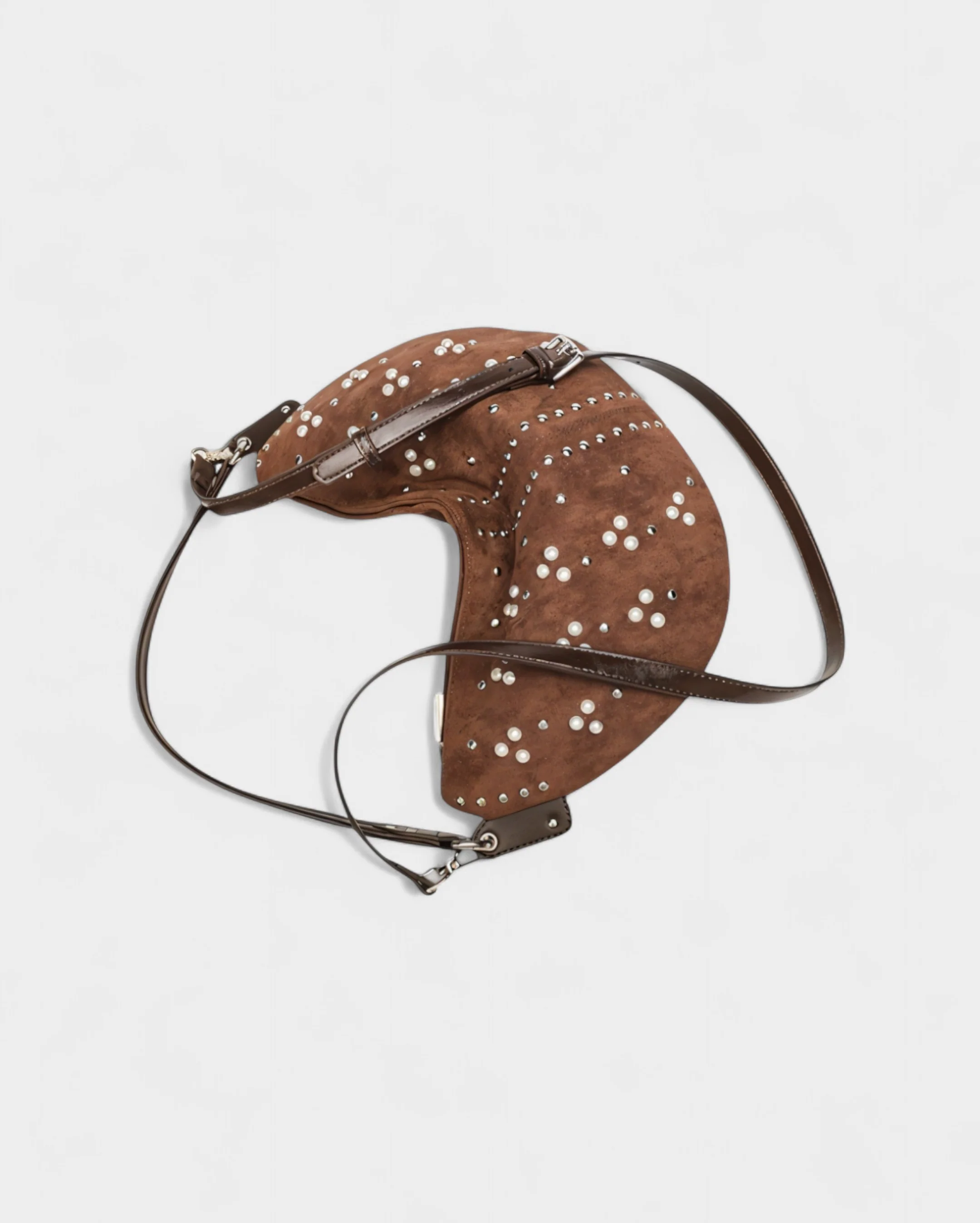 CORINA Studded Suede Shoulder Bag - Image 5