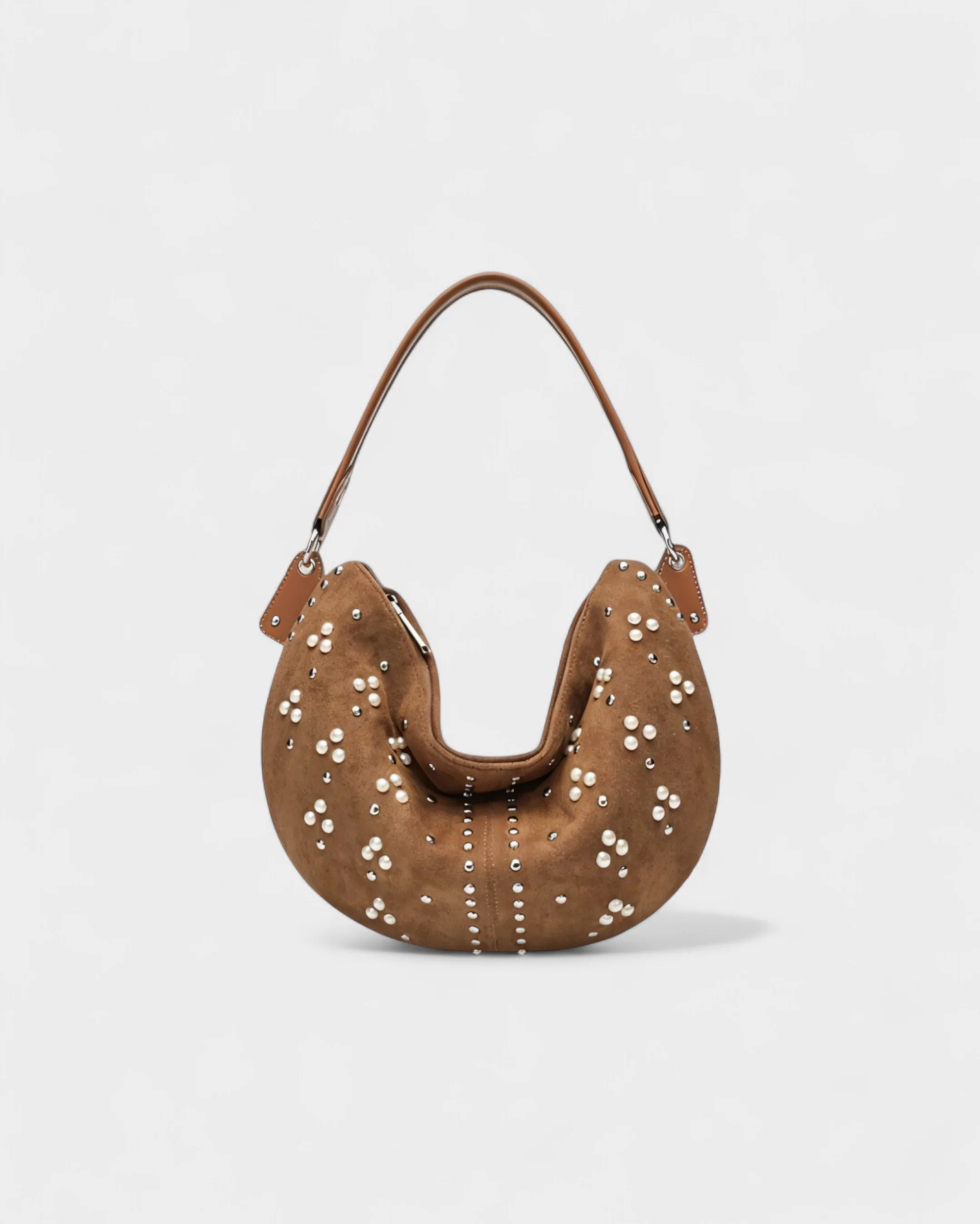 CORINA Studded Suede Shoulder Bag - Image 7
