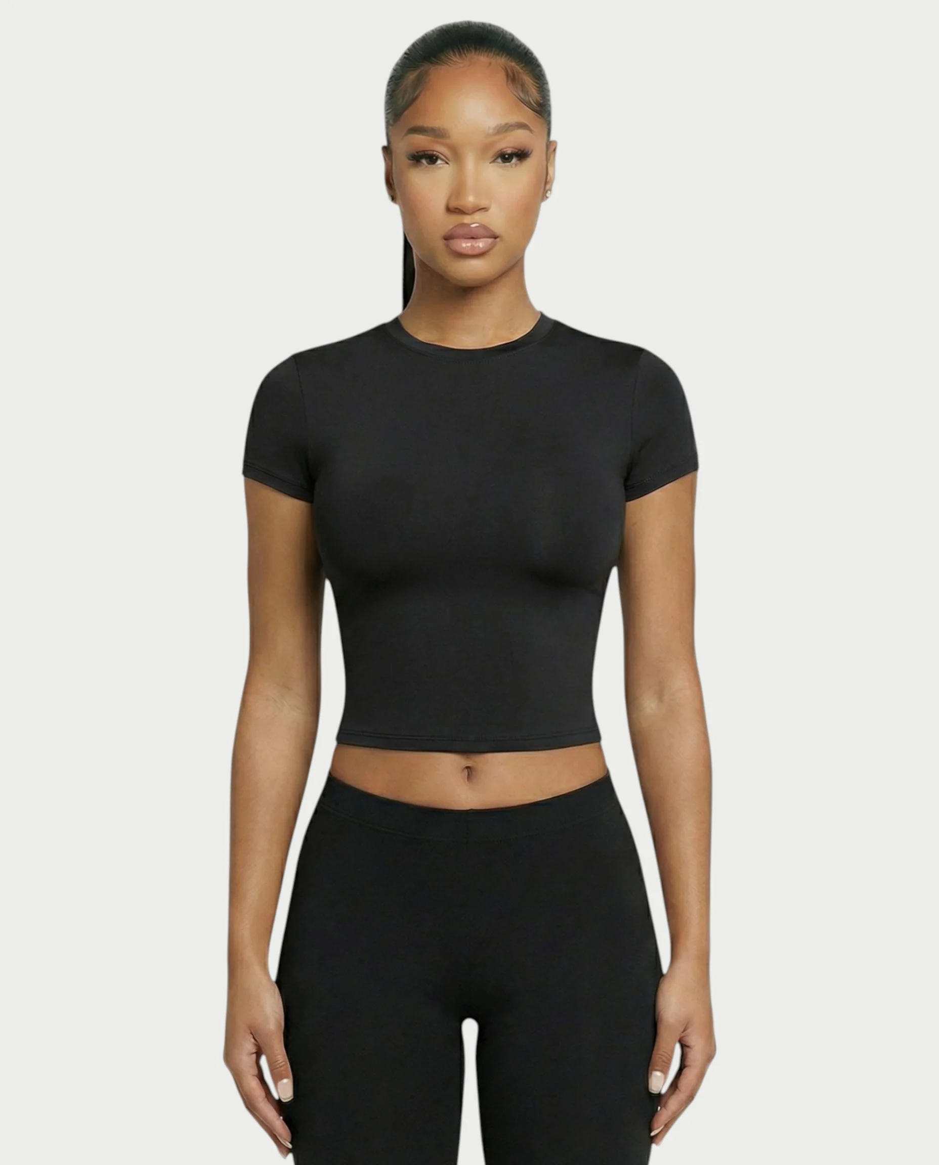 Crew Neck Slim-Fit Top - Image 13