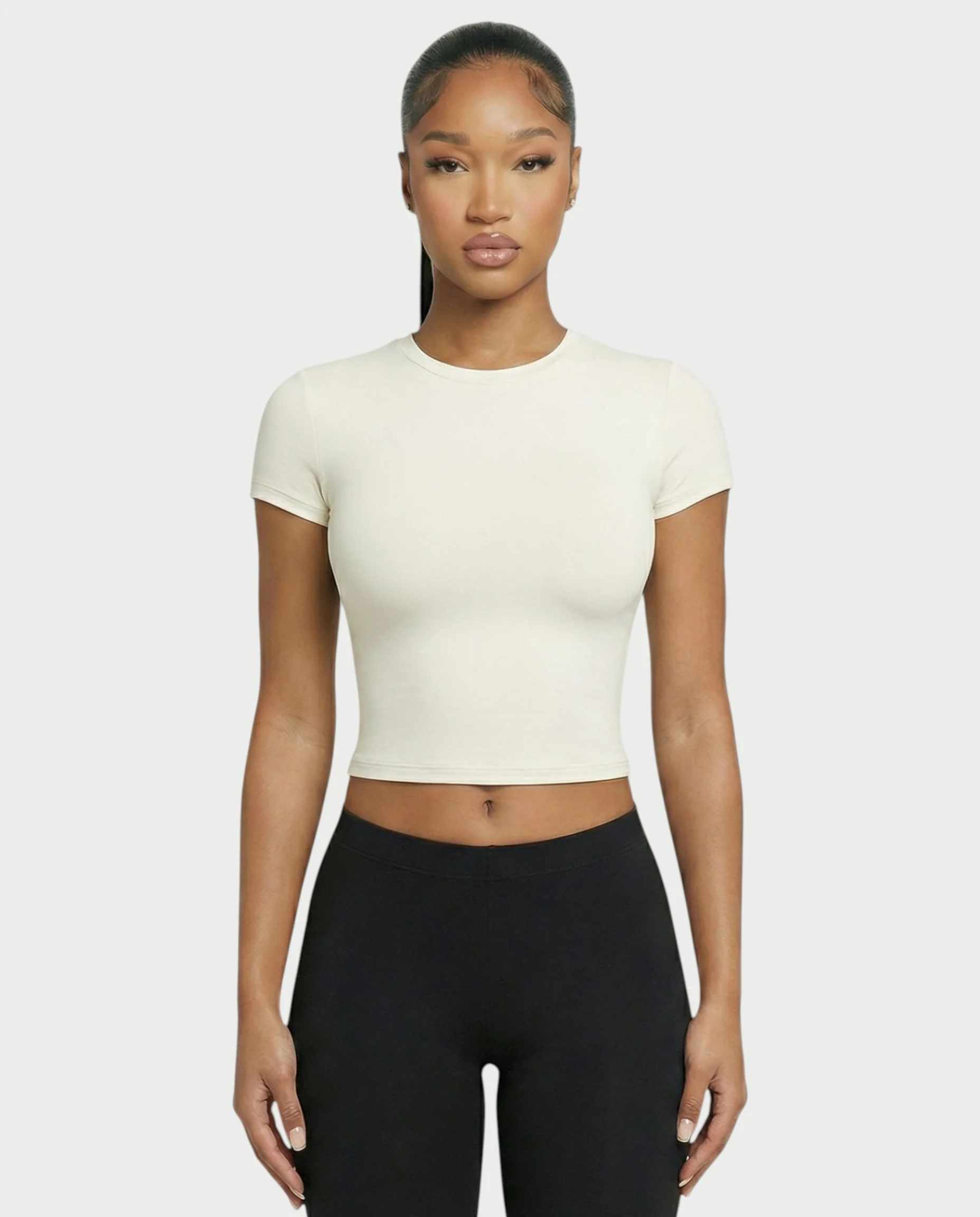 Crew Neck Slim-Fit Top - Image 17