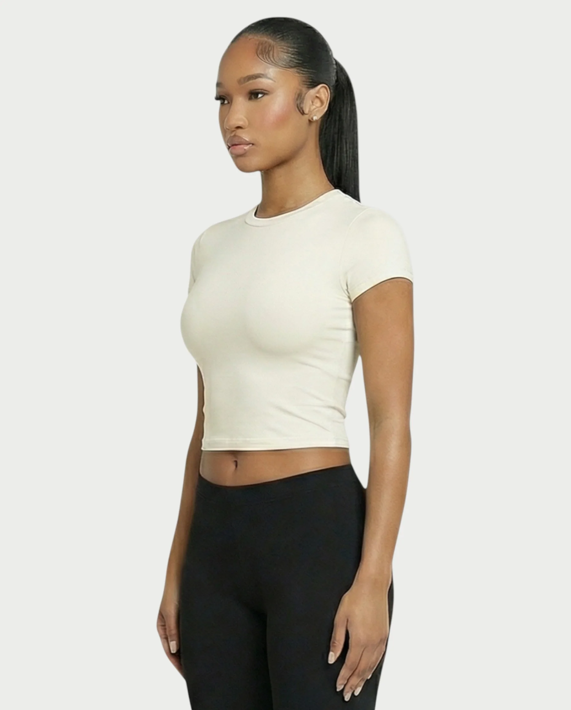 Crew Neck Slim-Fit Top - Image 19