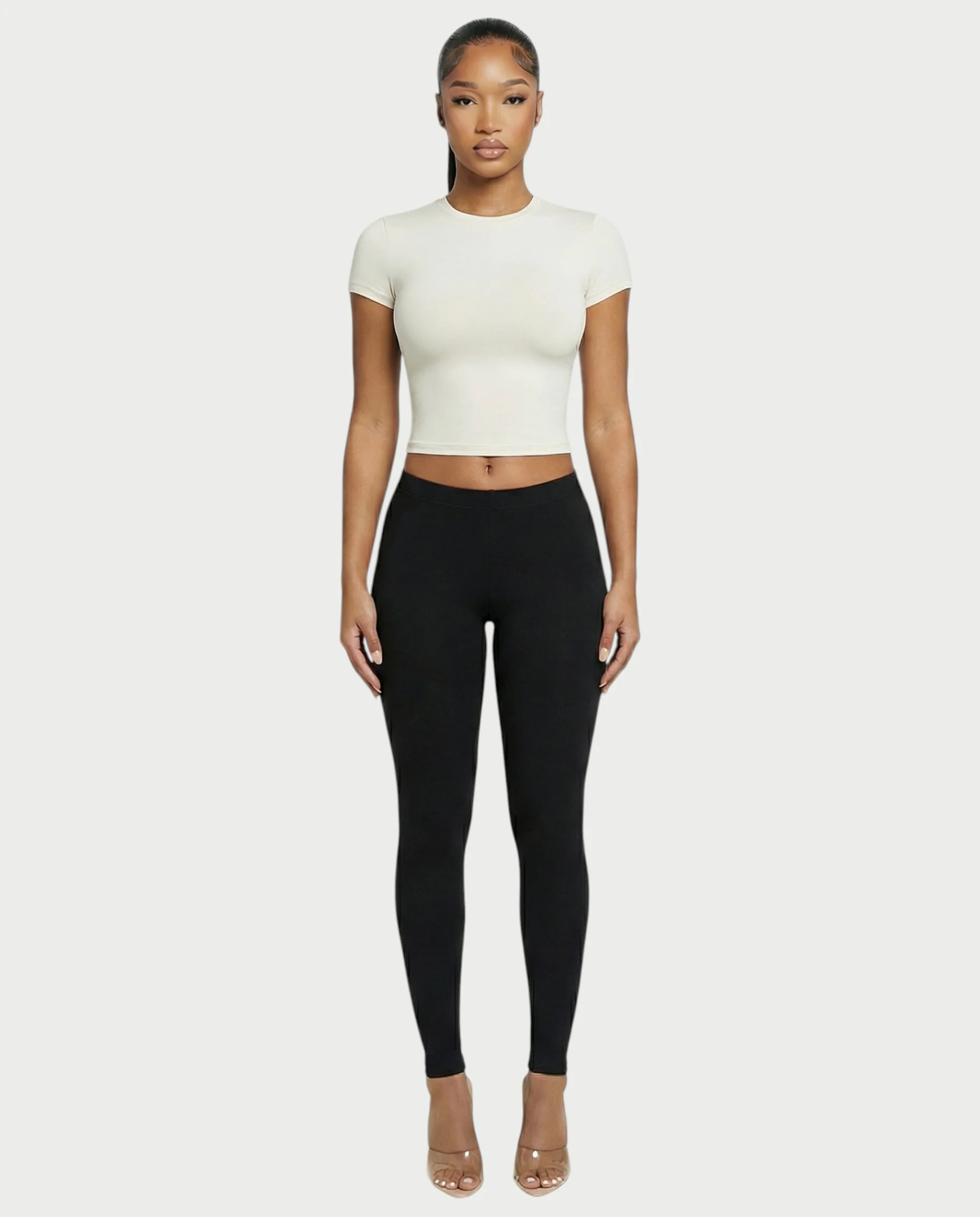 Crew Neck Slim-Fit Top - Image 20