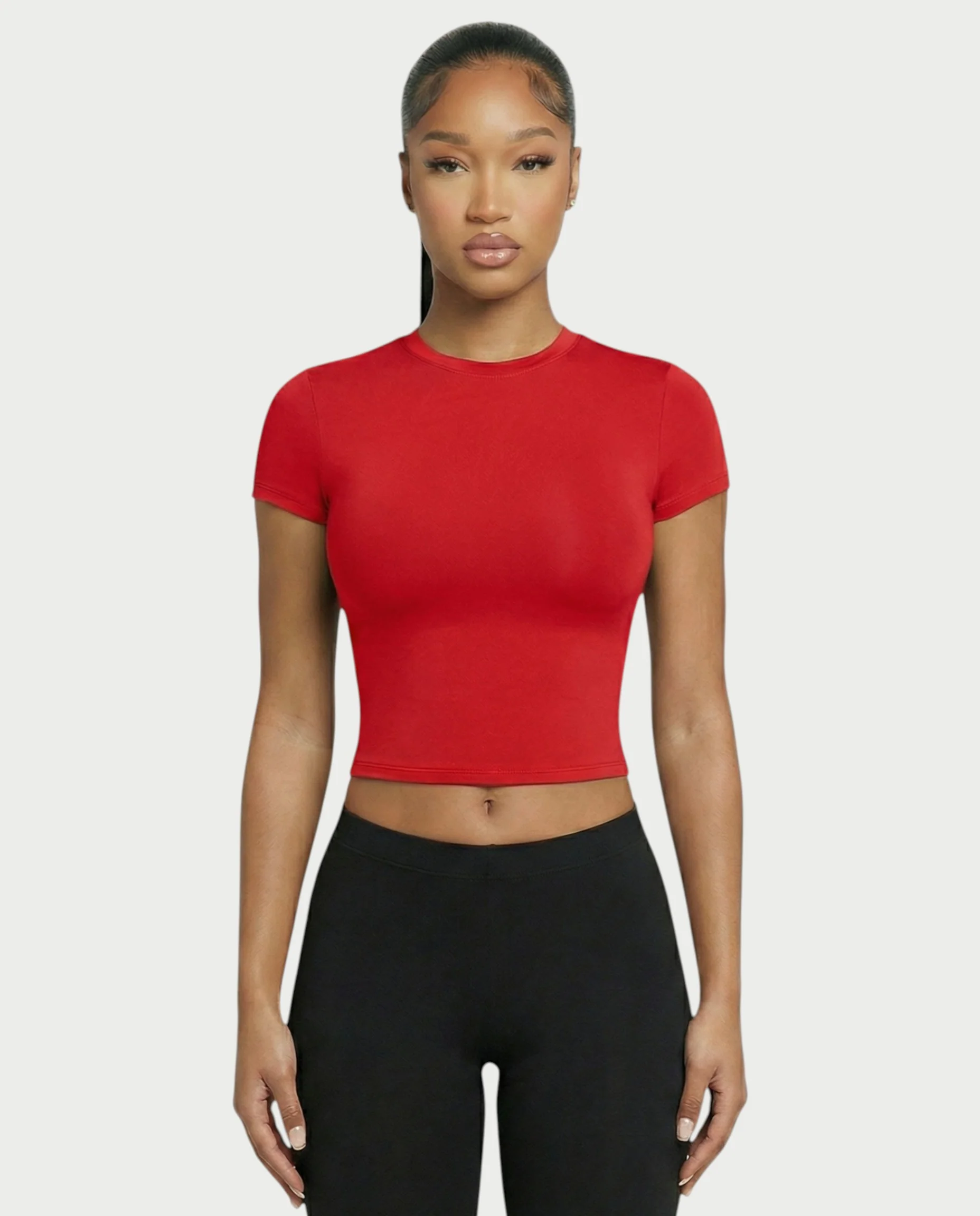 Crew Neck Slim-Fit Top - Image 21
