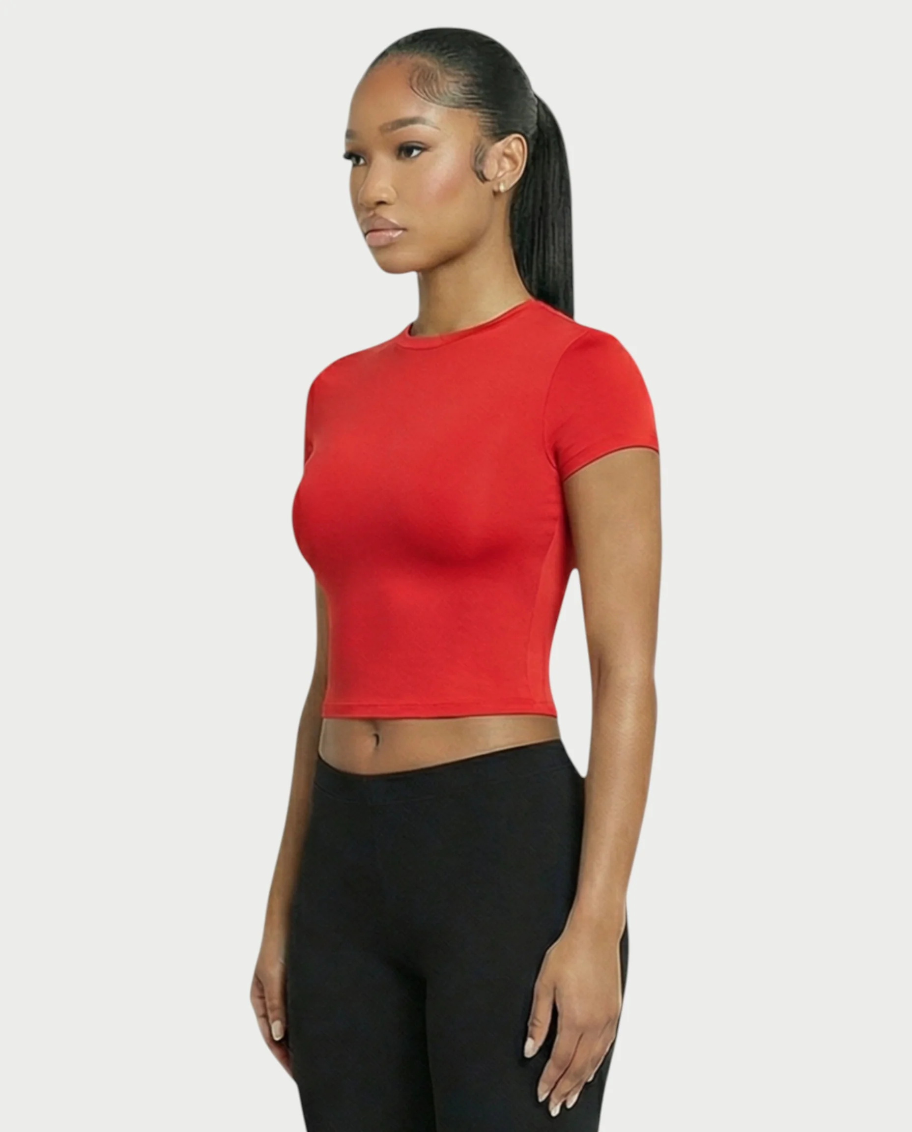 Crew Neck Slim-Fit Top - Image 23