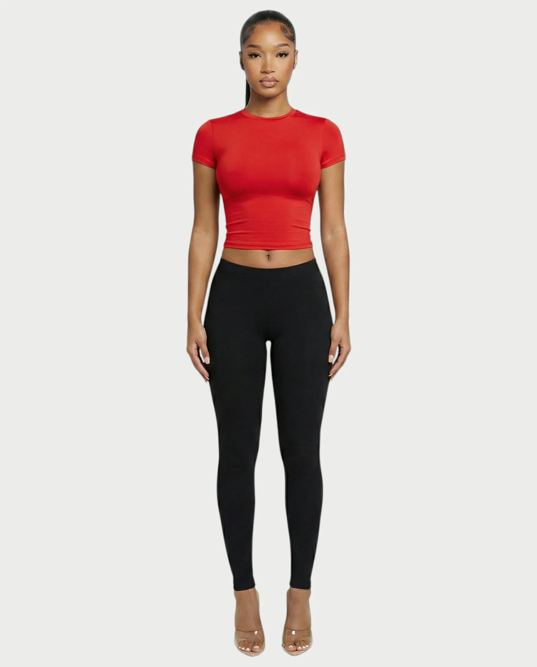 Crew Neck Slim-Fit Top - Image 24