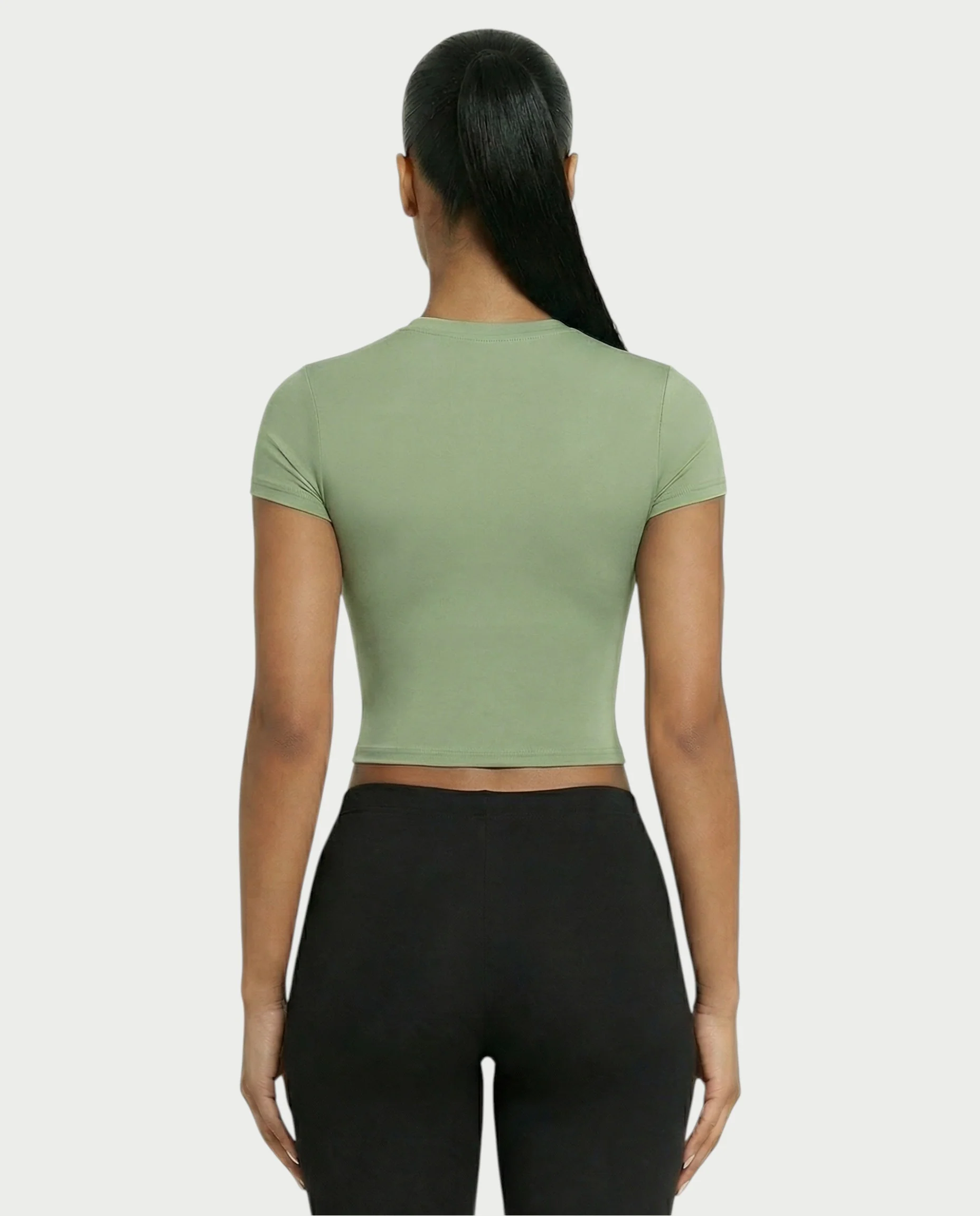 Crew Neck Slim-Fit Top - Image 26