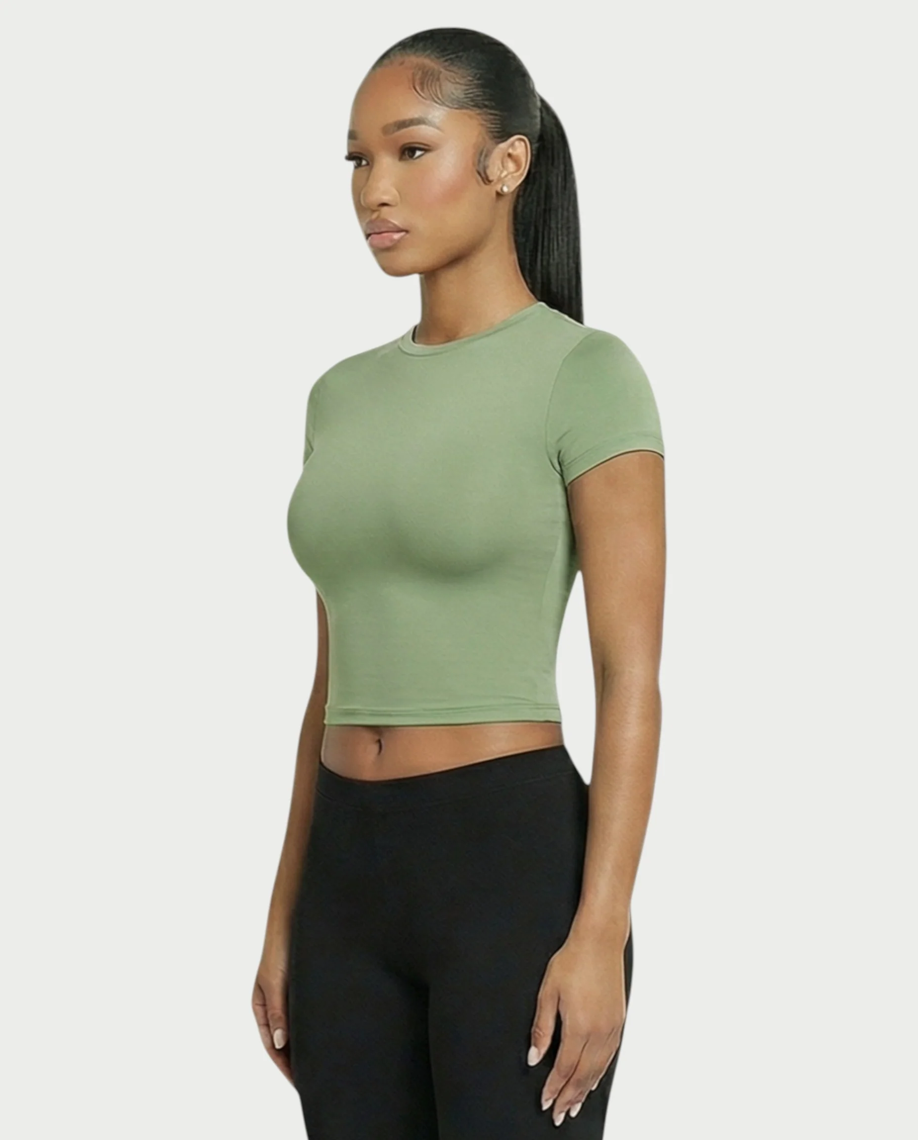 Crew Neck Slim-Fit Top - Image 27