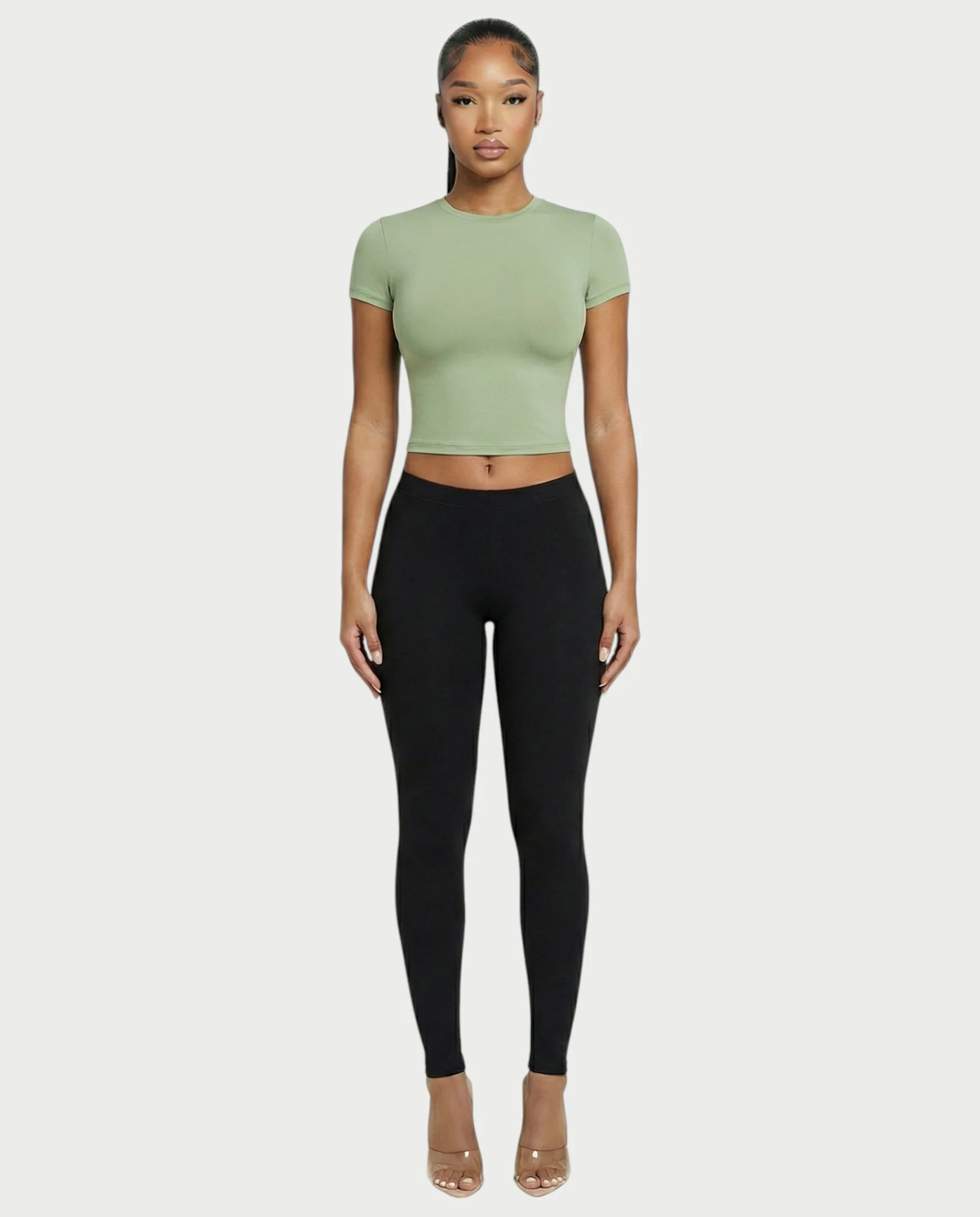 Crew Neck Slim-Fit Top - Image 28